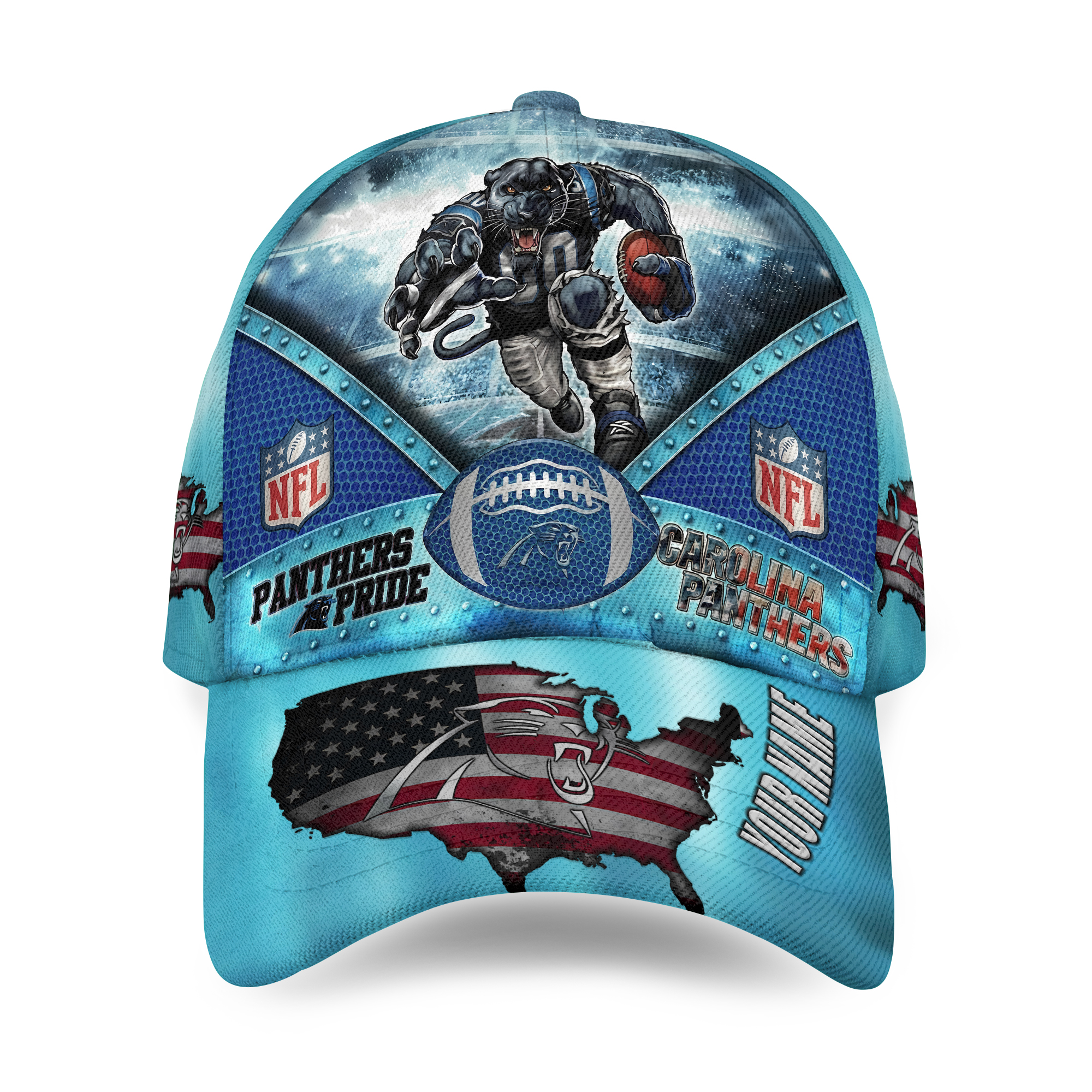 Personalized Carolinas Team Panthers Baseball Cap, Football Baseball Cap