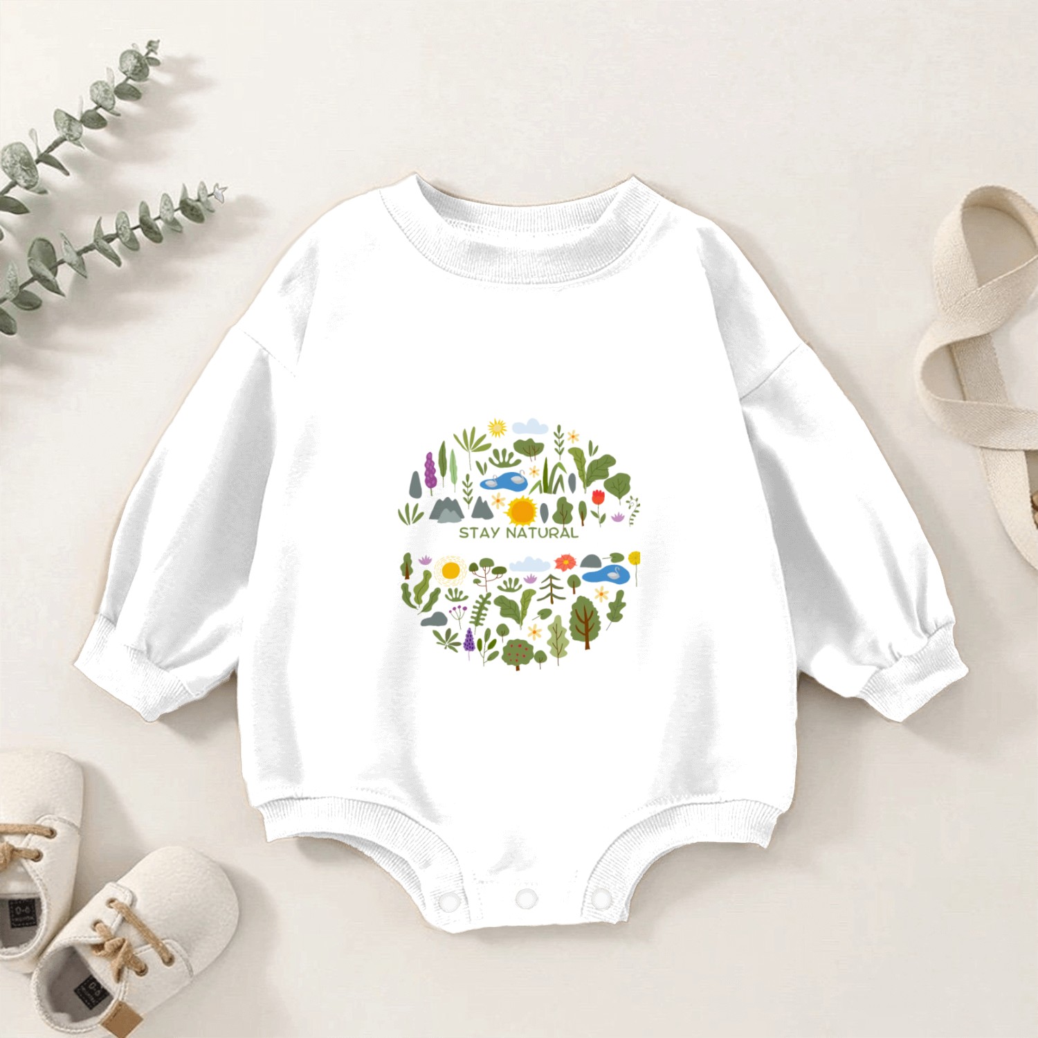 Stay natural Baby Romper Sweatshirts