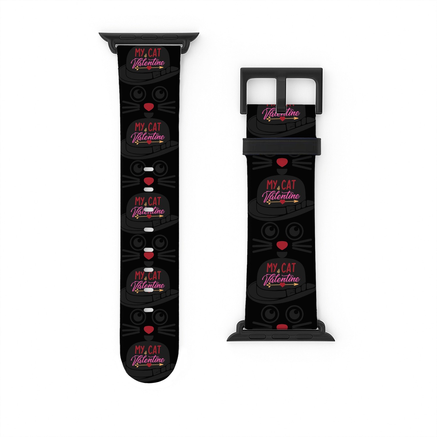 New Valentine My Cat is My Valentine Cute Cat Vale Watch Bands For Apple Watch