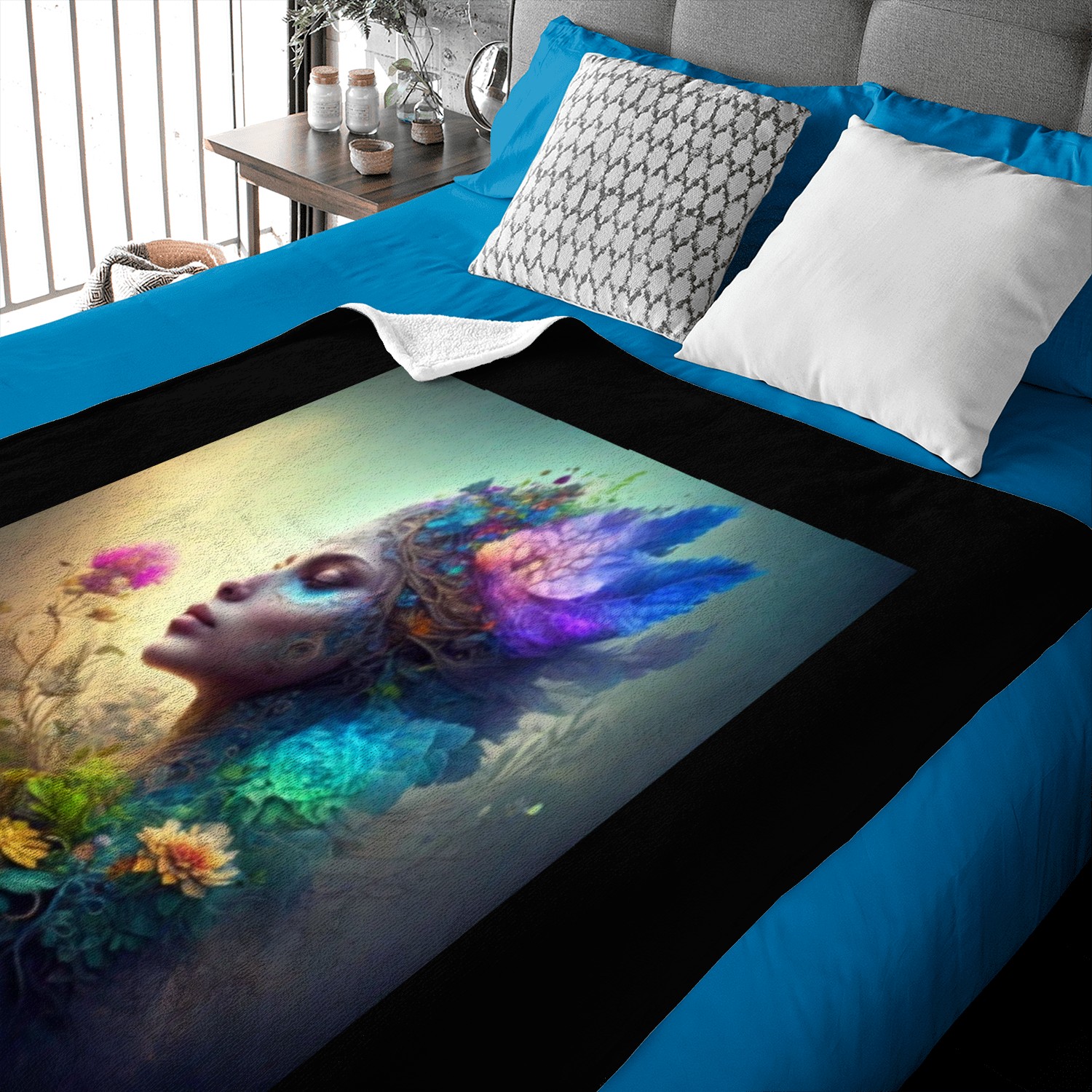Woman In Nature Baby Blankets