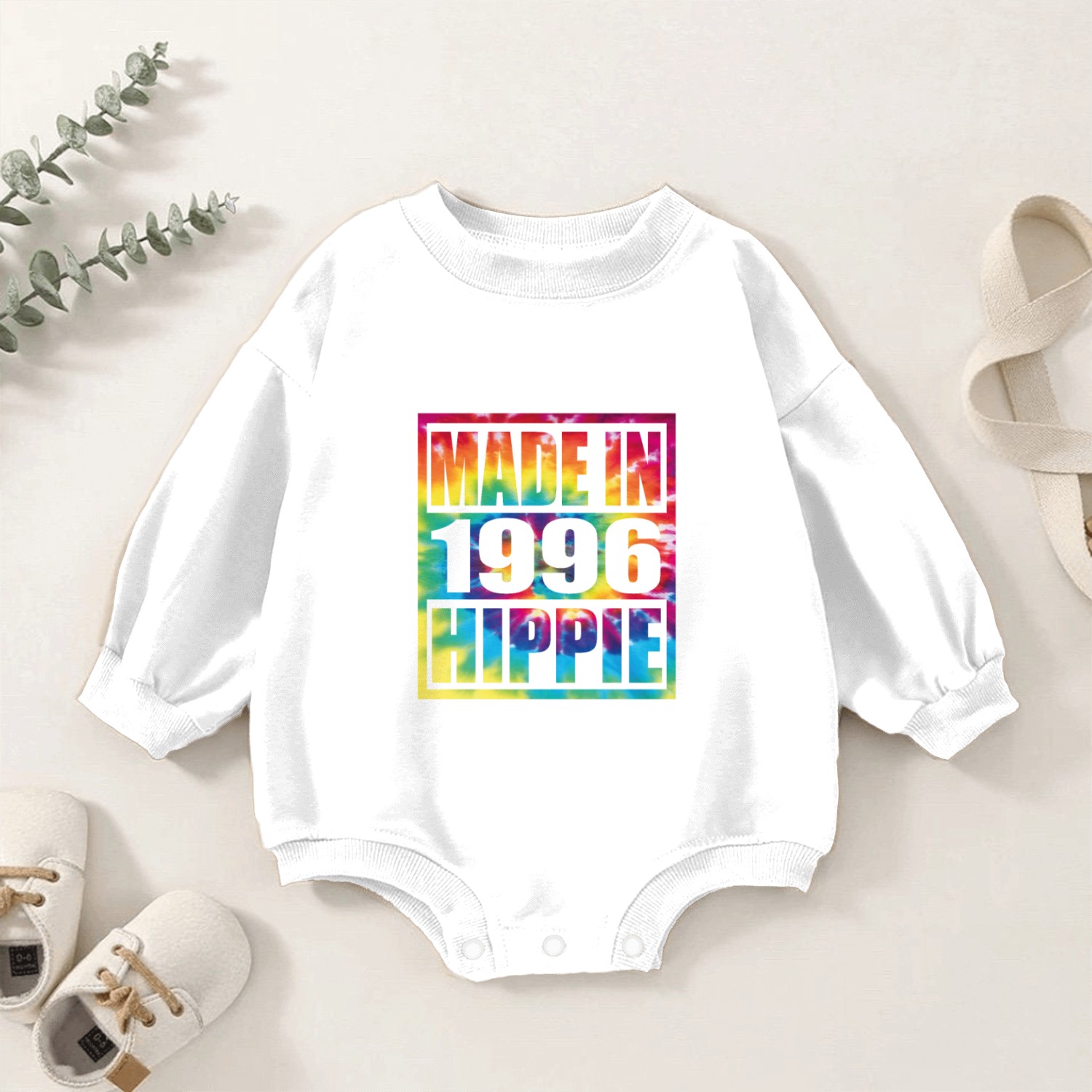 Hippie Birthday 1996 Baby Romper Sweatshirts