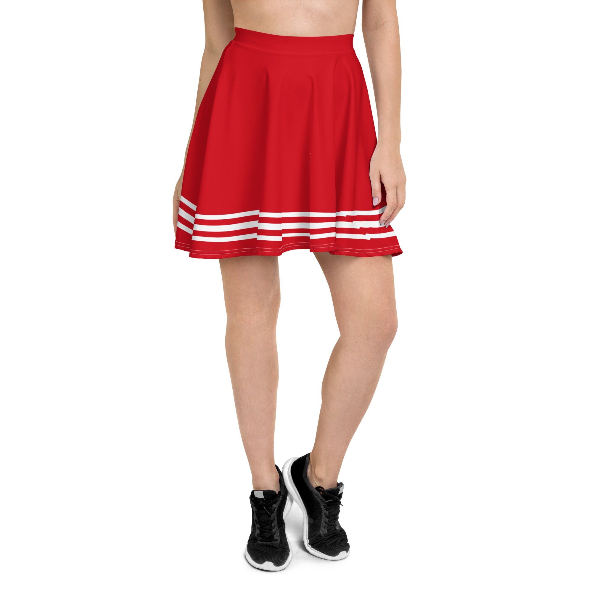 High School Cheerleaders Running Costume Skater Skirt
