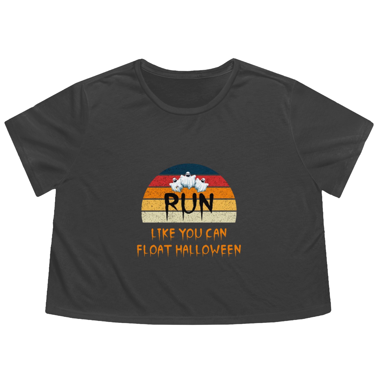 Run like you can float haloween Flowy Cropped Tees