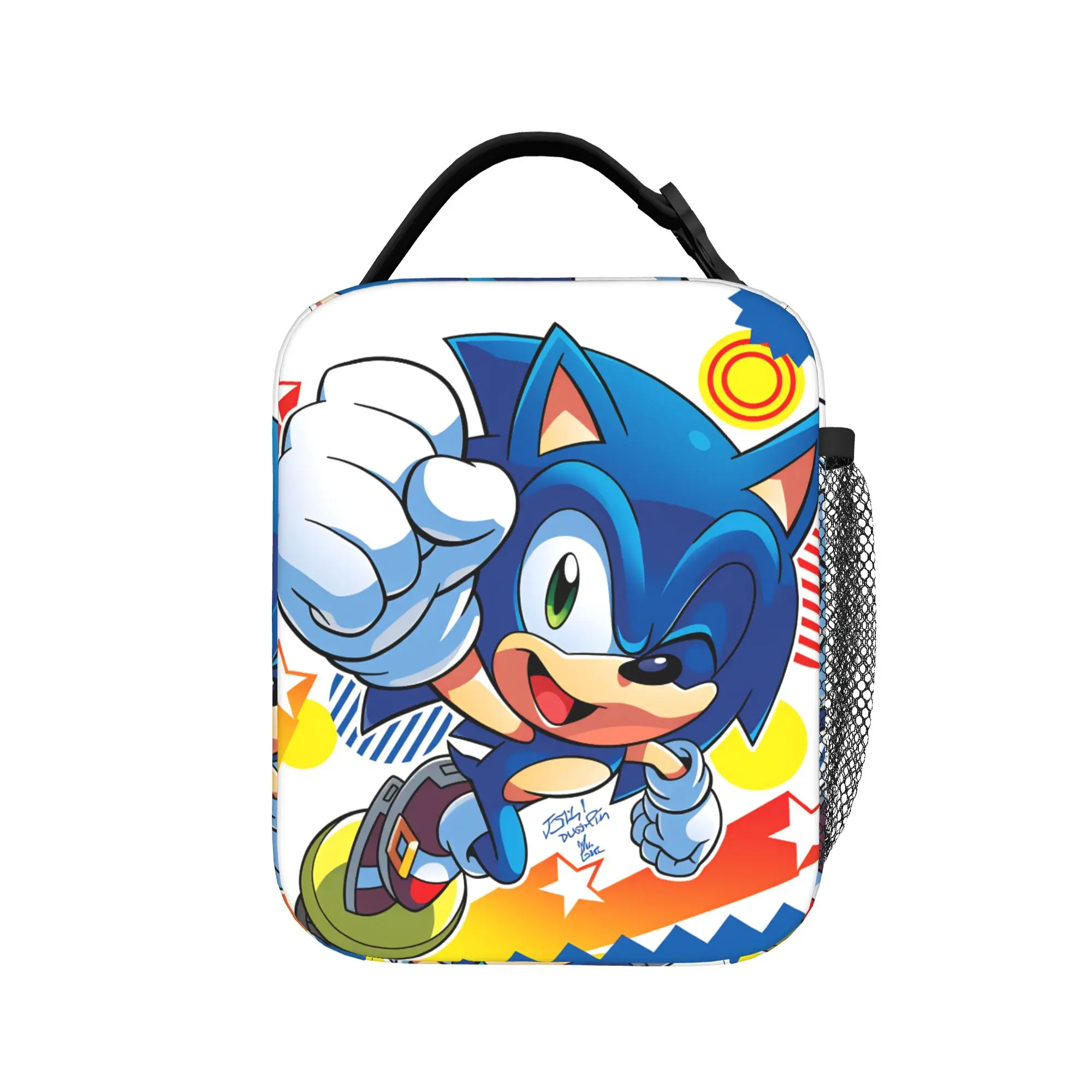 Sonices Cartoon Game Lunch Bag Convenient Lunch Box Adult Travel Print Cooler Bag Cute Oxford Thermal Lunch Bags