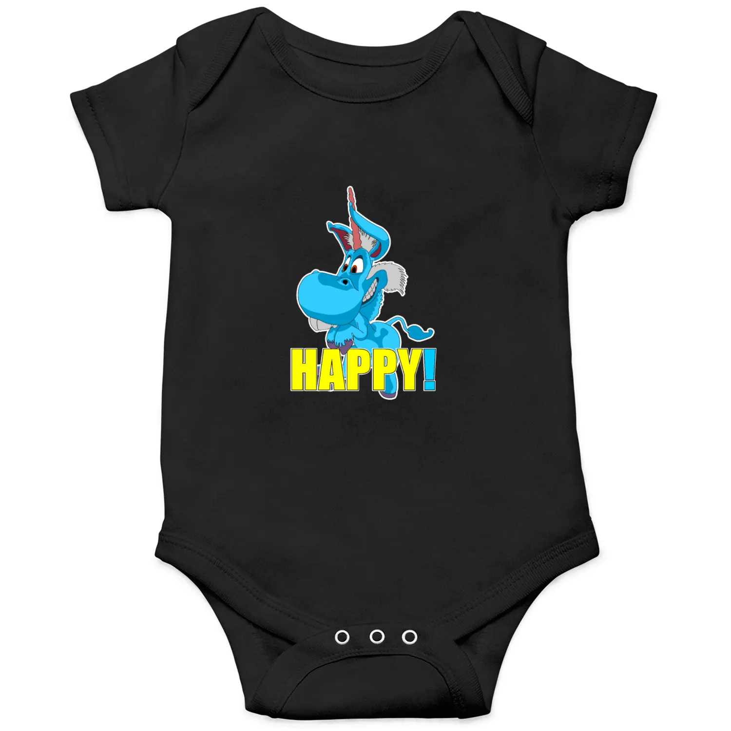 Blue Unicorn is Happy Onesies