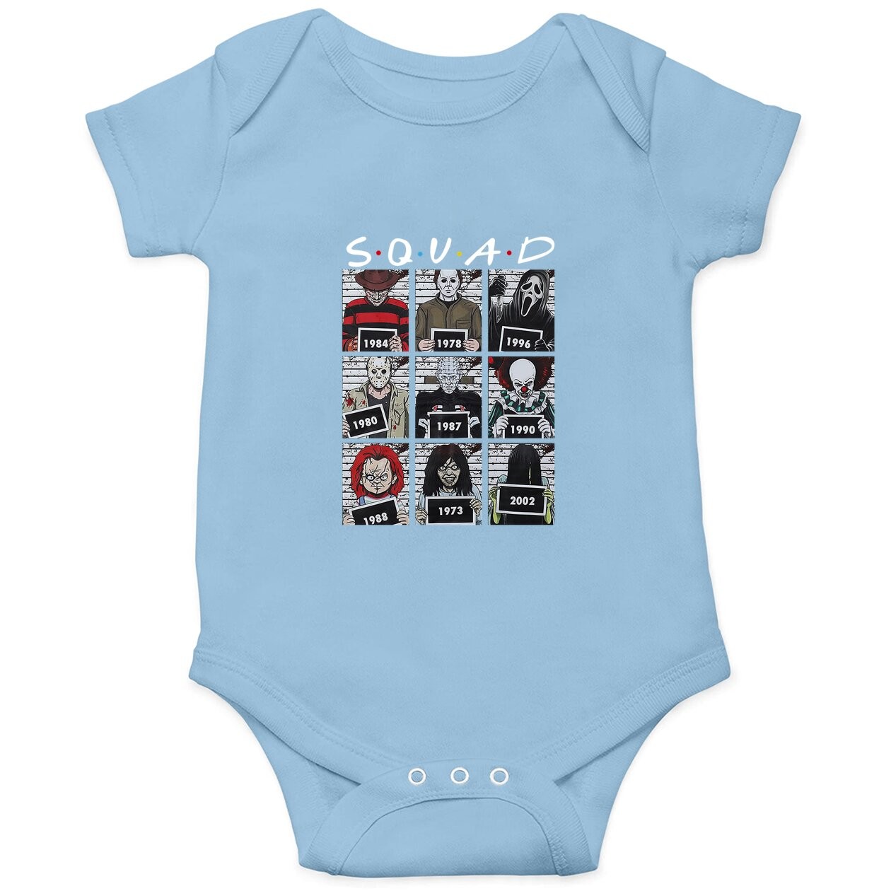 Halloween Squad Horror Movie Baby Bodysuit