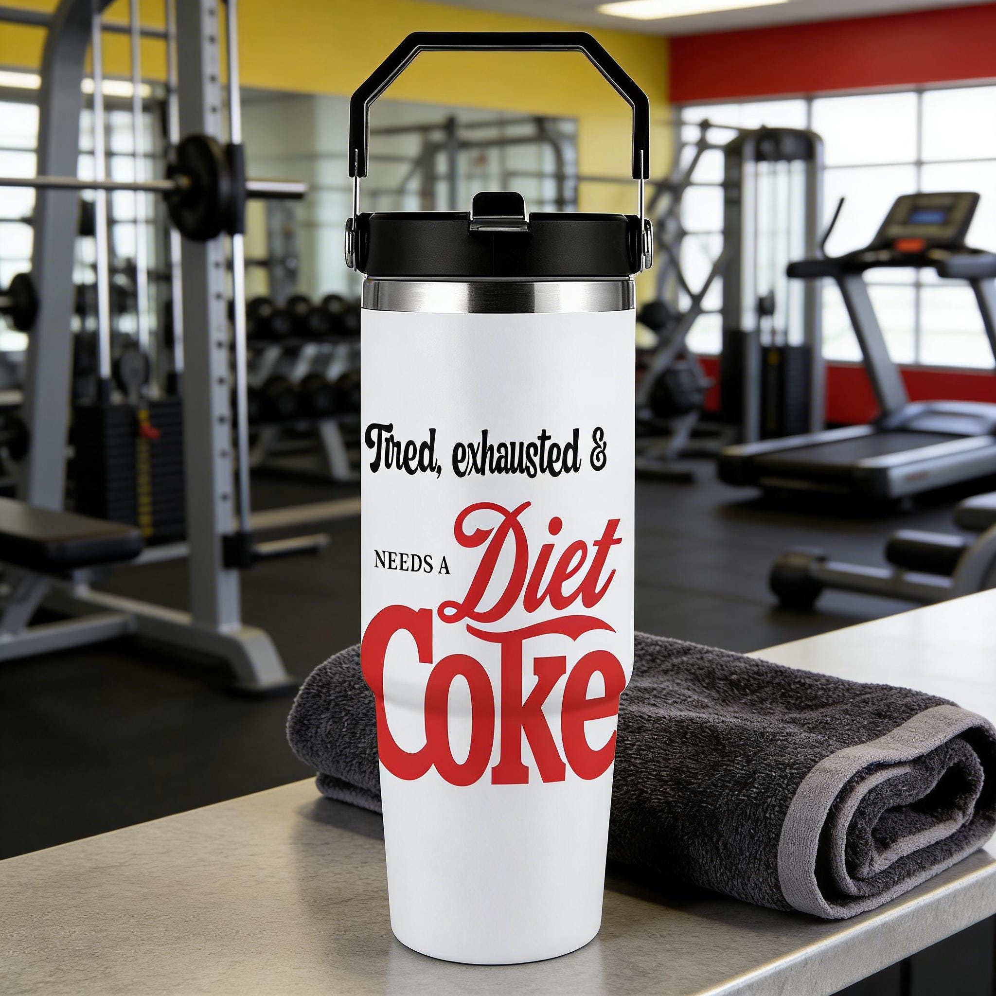 Personalized Diet Coke Tumbler, Funny Travel Mug, 30oz Stainless Steel