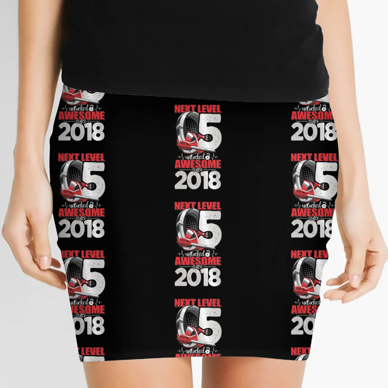 Level Unlocked 5 Years Old 2018 Headset Gaming Women's Mini Skirts