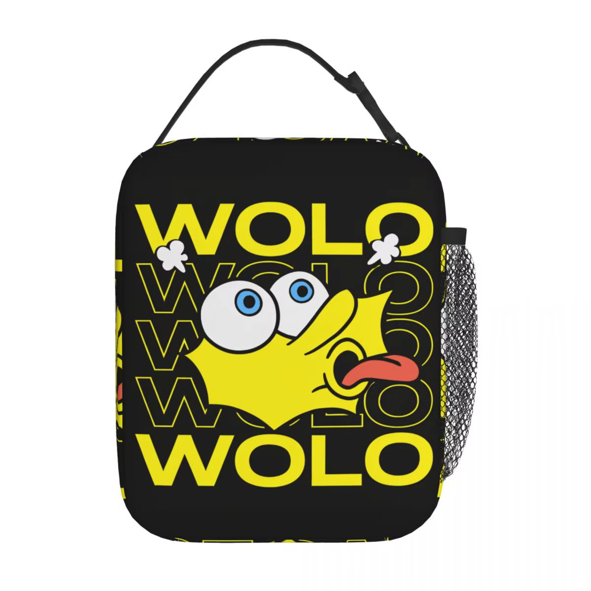 Spongebobed Cartoon Lunch Bag Outdoor Picnic Lunch Box For Men Fashion Graphic Tote Food Bags Oxford Portable Cooler Bag