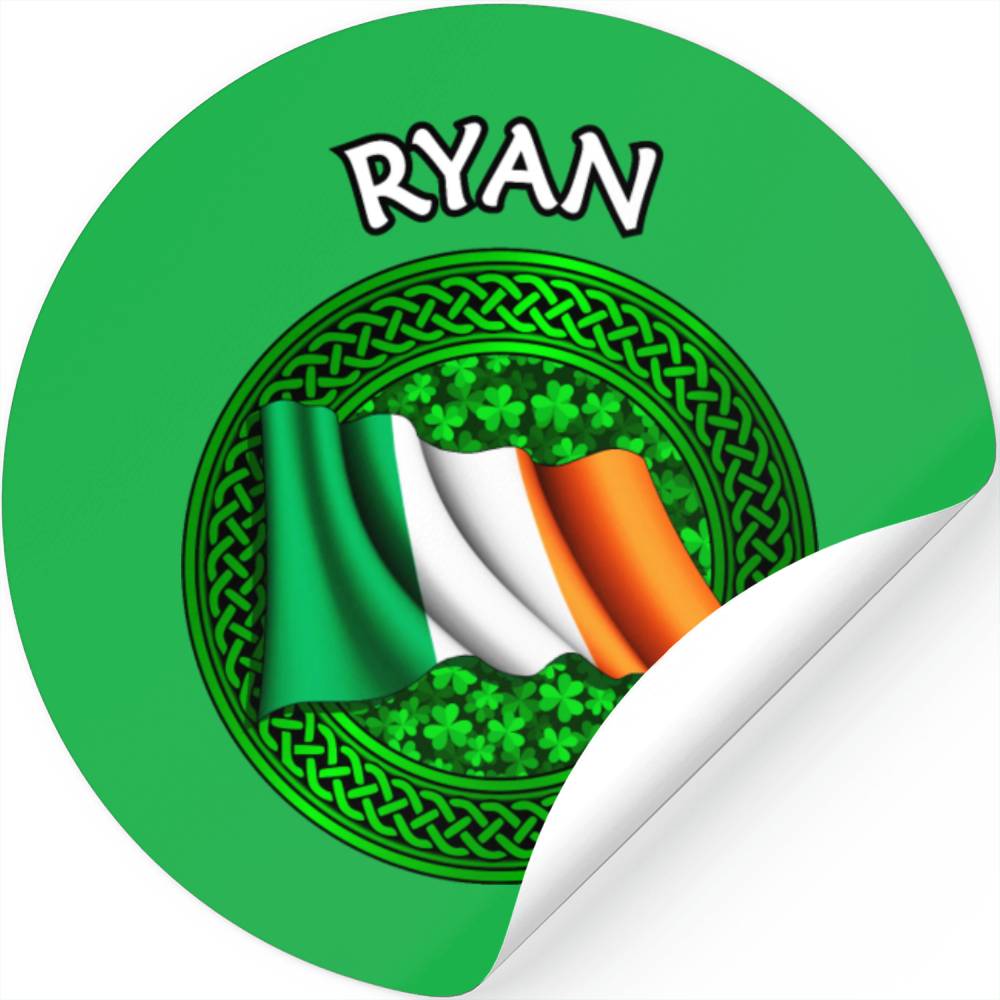 Ryan Shamrock & Irish Flag Stickers