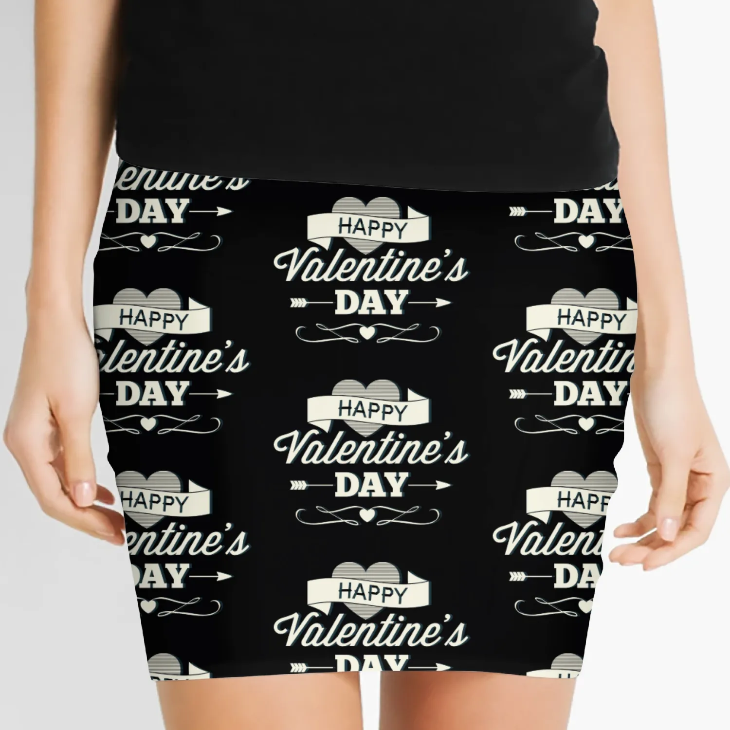 Happy Valentine's Day Women's Mini Skirts