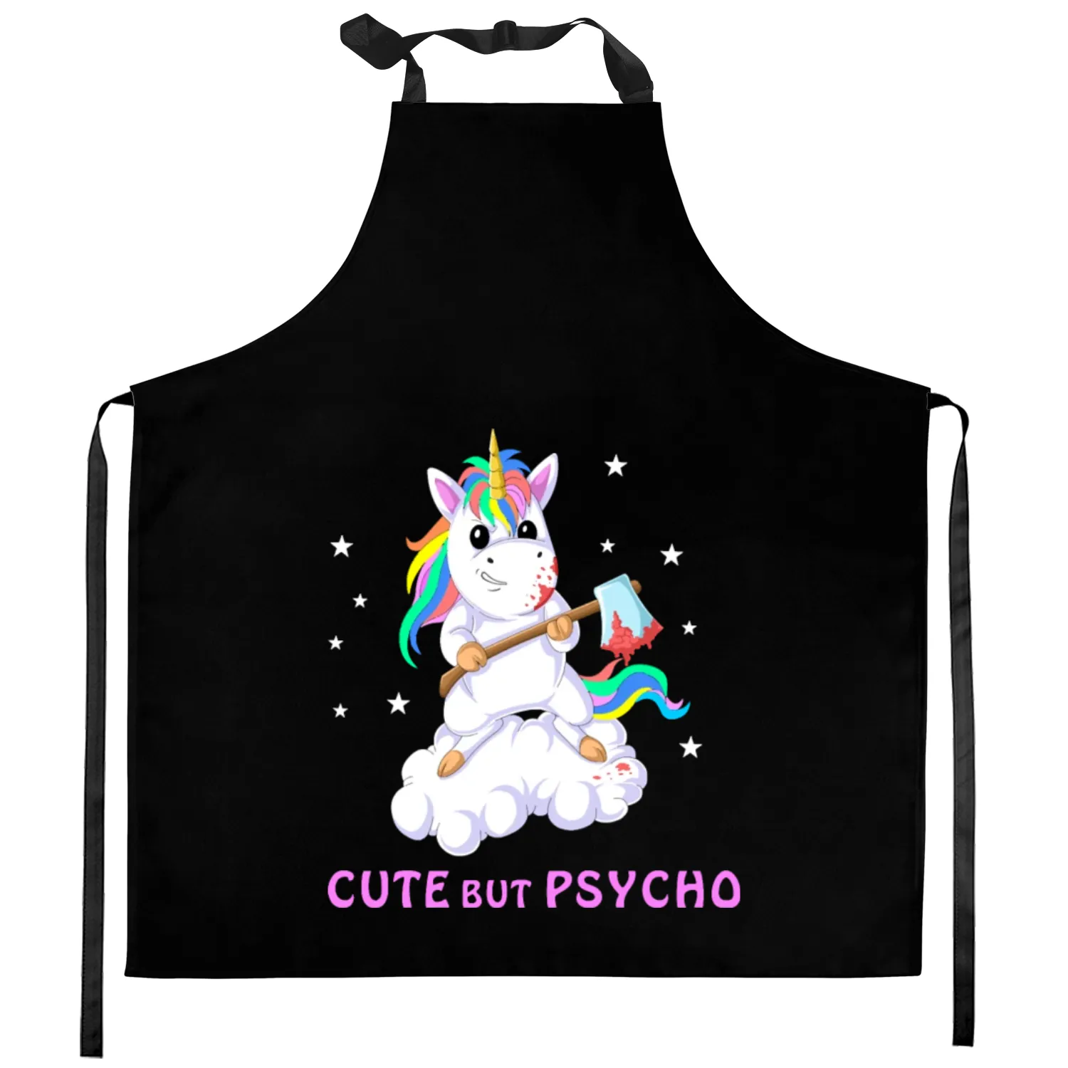 bloody unicorn Kitchen Aprons