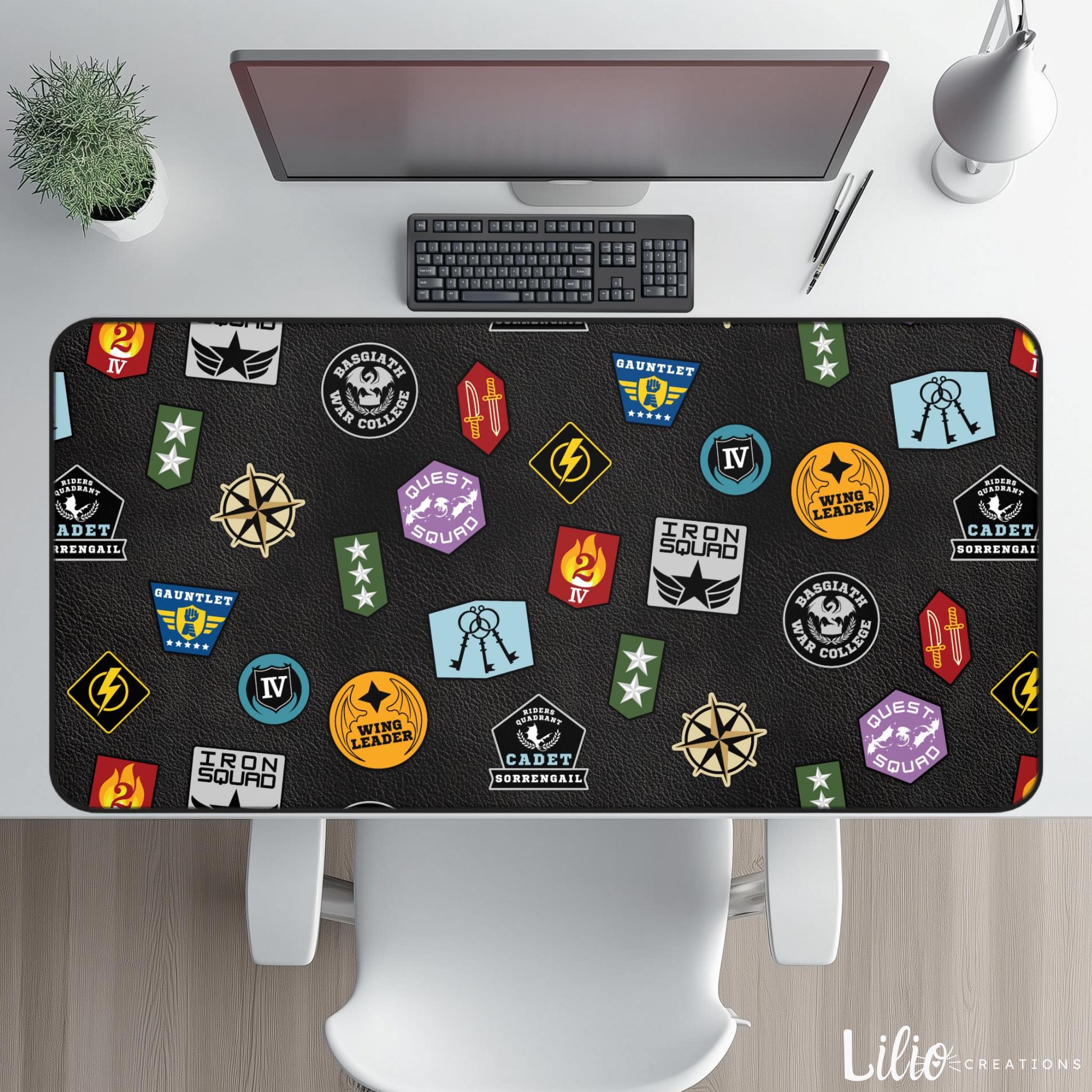 Sorrengail Fourth Wing Patches Desk Mat