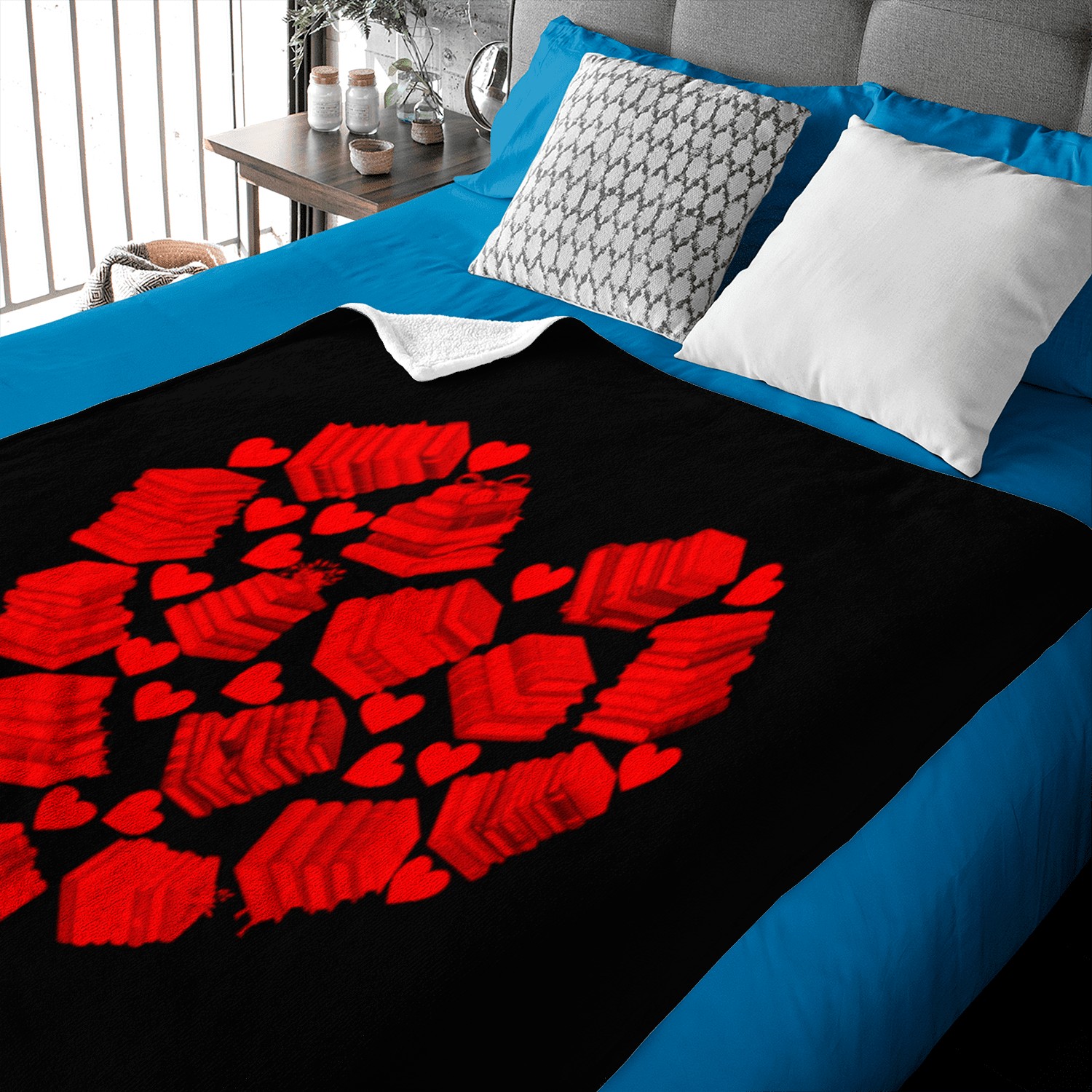 Book is My Valentine Baby Blankets