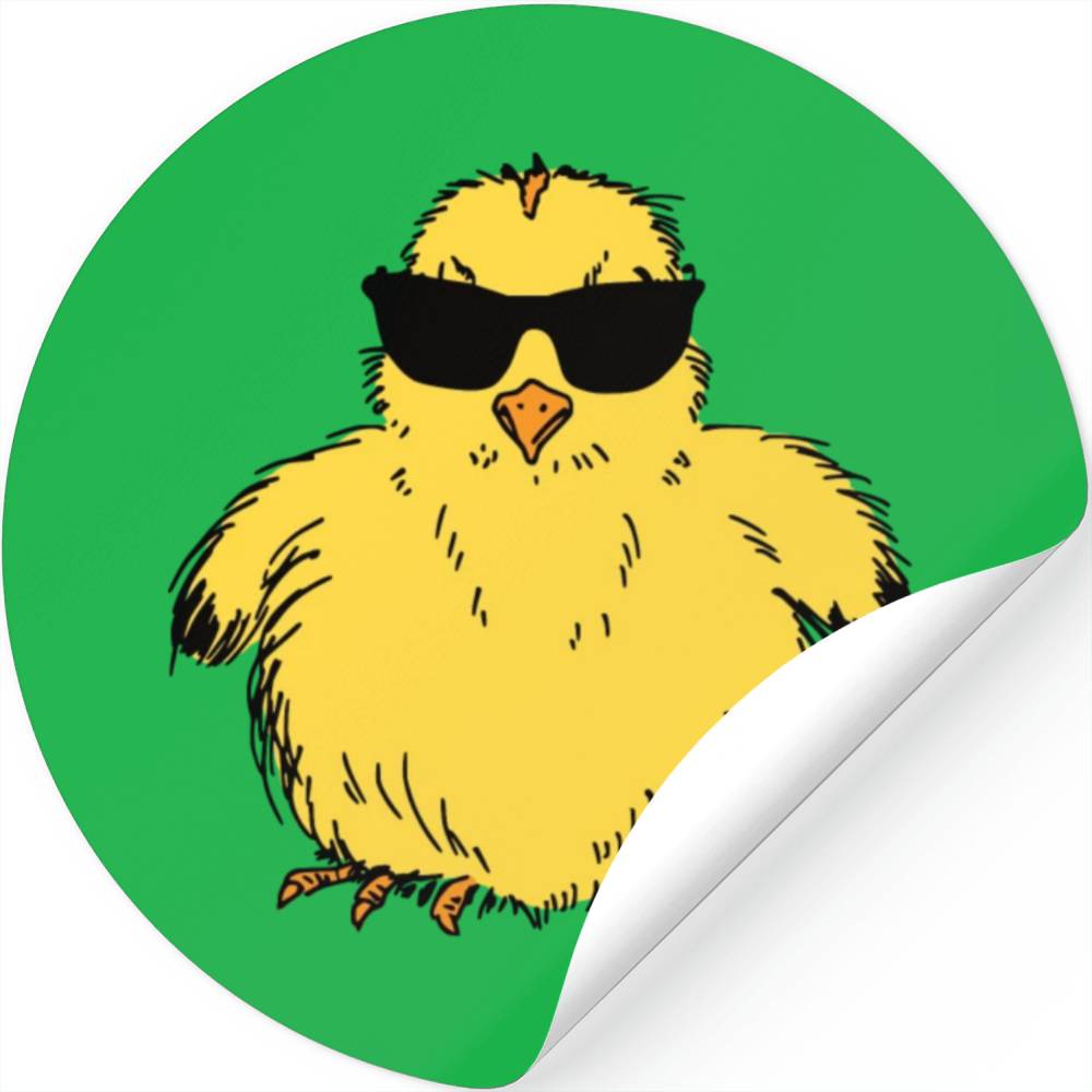 Easter Chick with Sunglasses Stickers