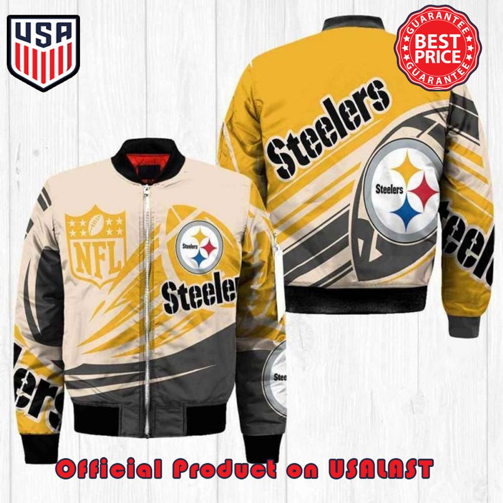 PITTSBURGH Steeler LOGO PATTERN BOMBER JACKET – YELLOW