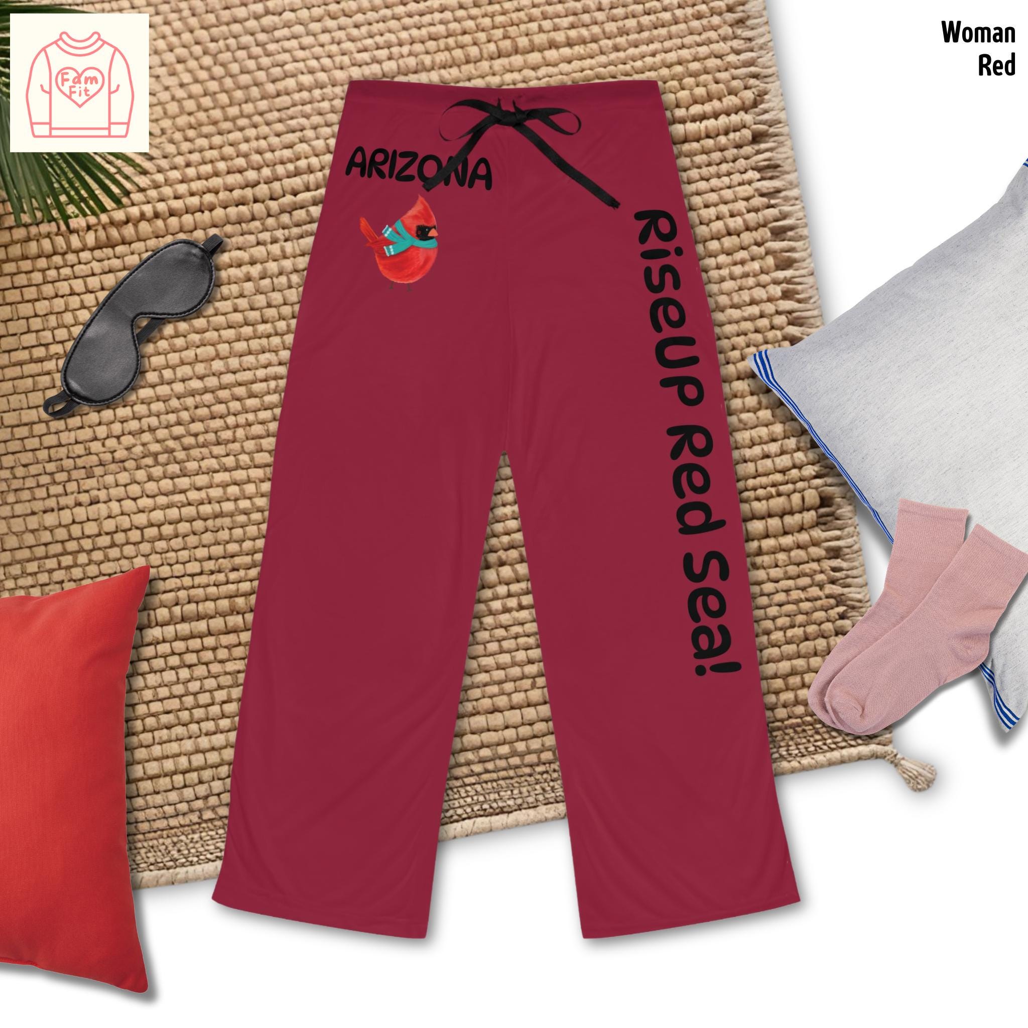 Arizonna Pajama Pants for Women, Arizonna Pajamas Men, Arizonna Pajamas Women, Arizonna Pajamas Fan Gift, Cardinal Pajamas Gift, Pajamas Pants