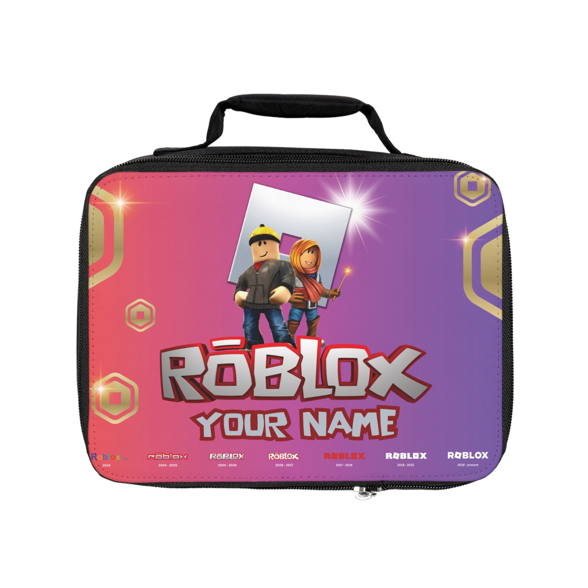 Personalized Roblox lunch bag with name