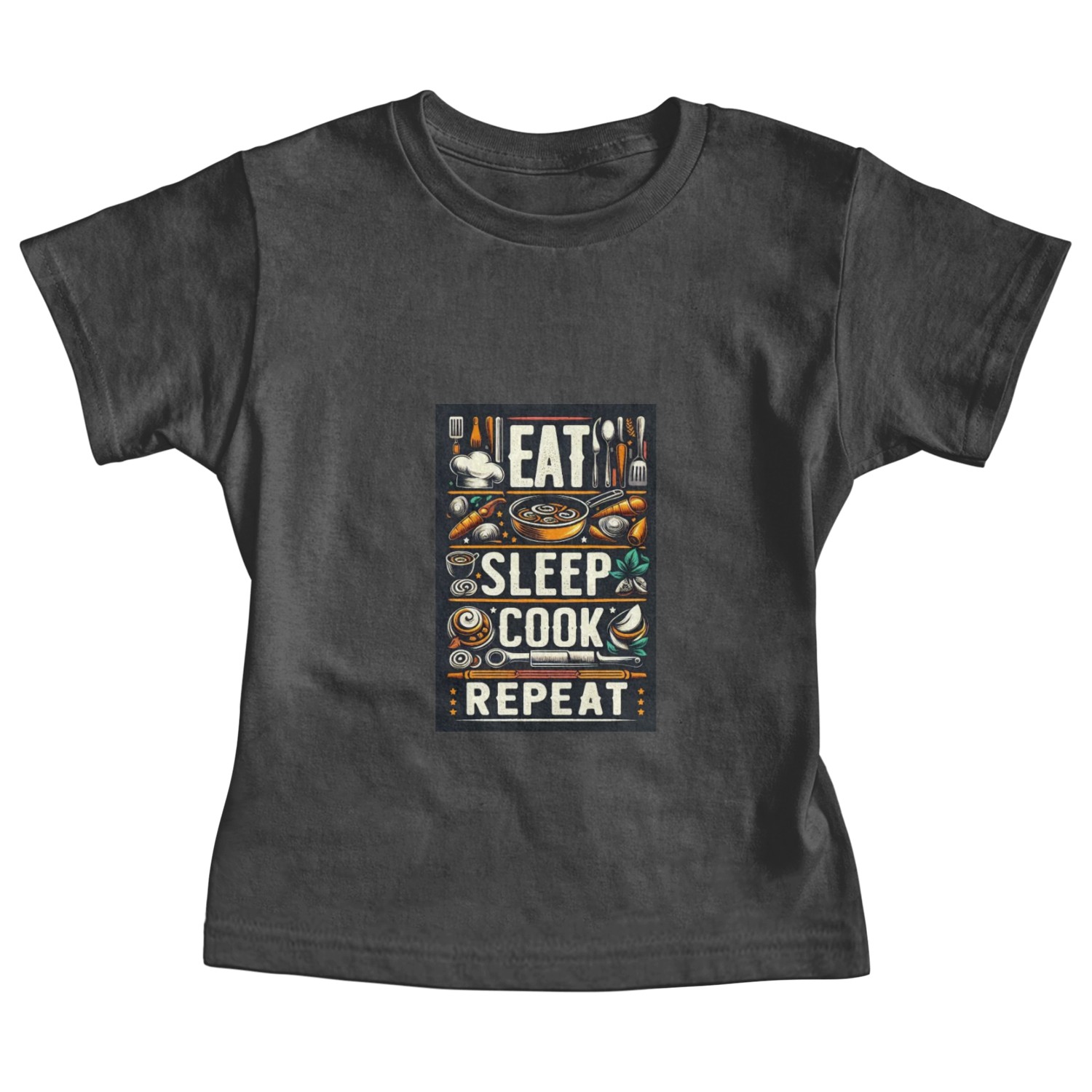 eat sleep cook repeat Baby Tees