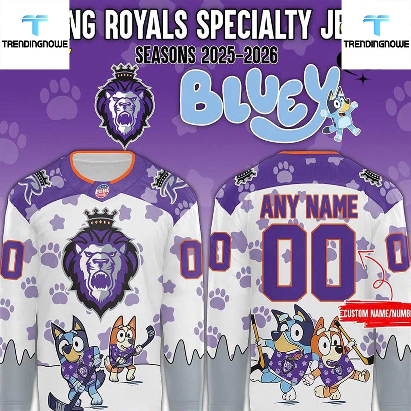 Custom Reading Royals Blu.ey Day 2025 Hockey Shirt Unisex Hockey Fan Apparel