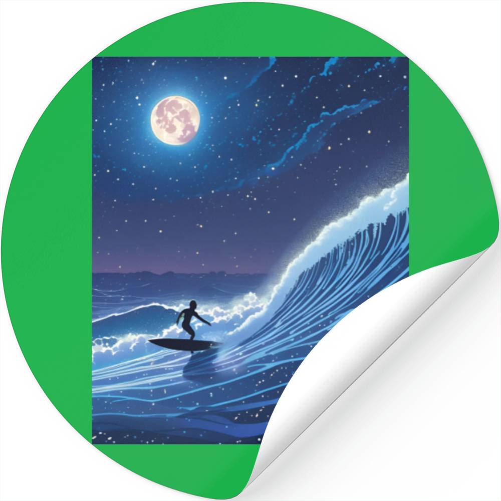 Starry Surfer Stickers