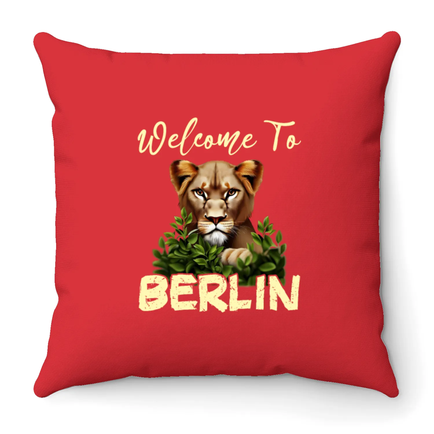 Welcome to Berlin Throw Pillows