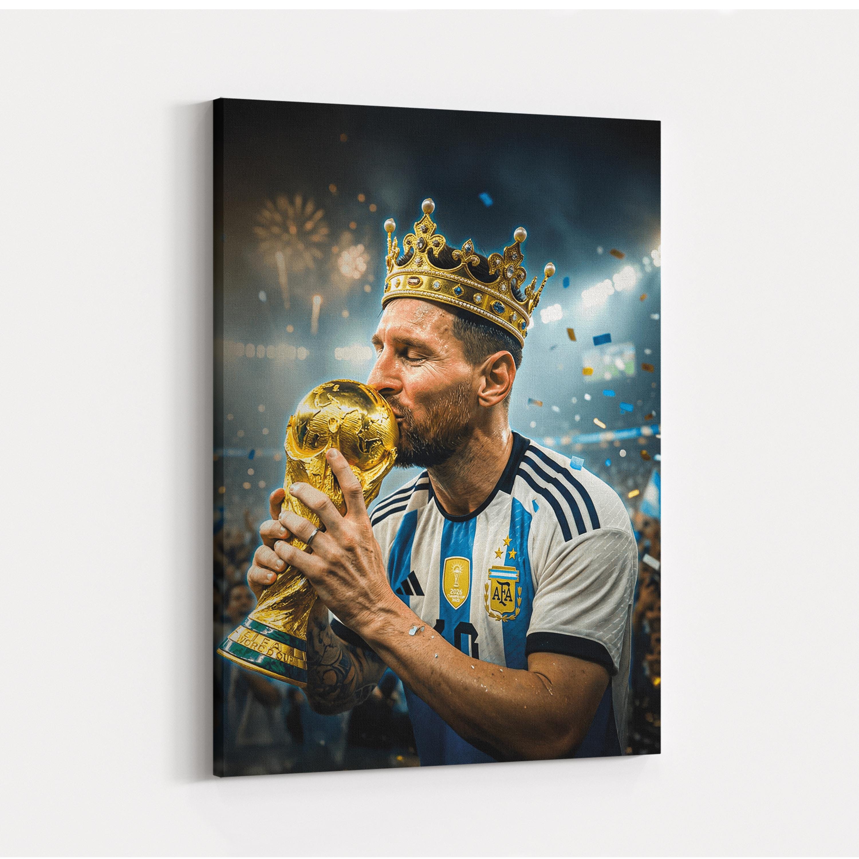 Messi Wall Decor | Lionel Messi World Cup Journey Print | Argentina Soccer Wall Art