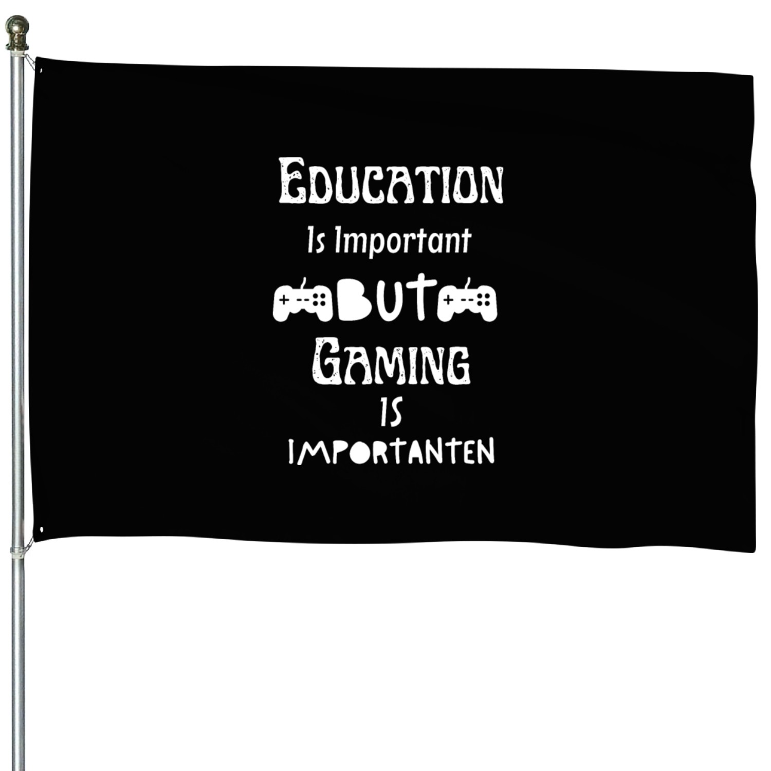 Education Is Important But Gaming Is Importanter House Flags
