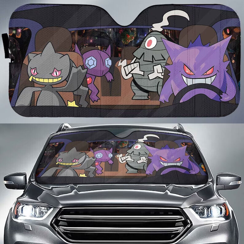 Gengar Dusclops Banette Gastly Sableye Car Sun Shade Windshield Accessories