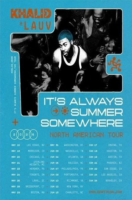 Khalid North American Tour 2026 Poster
