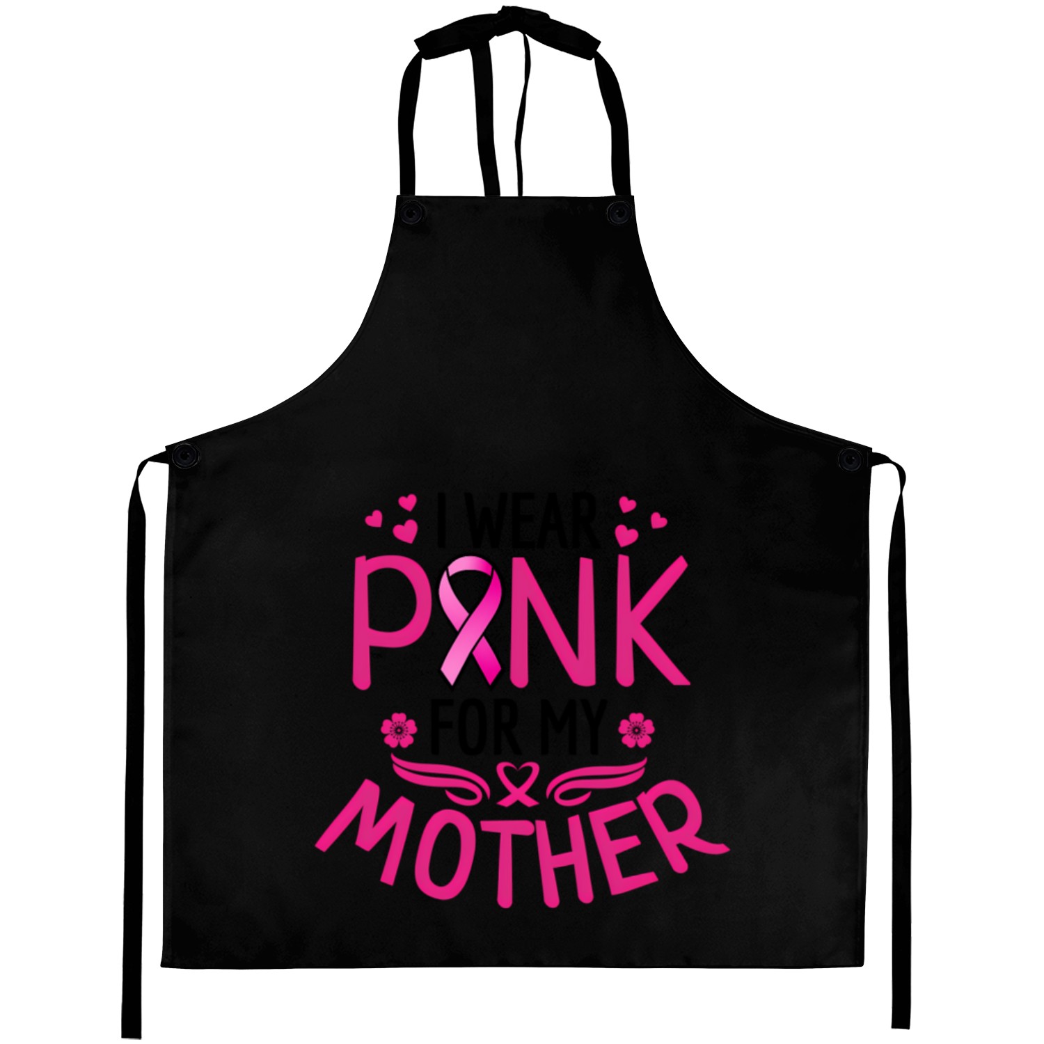 I Wear K For My Mother Breast Cancer Awareness Wo Aprons