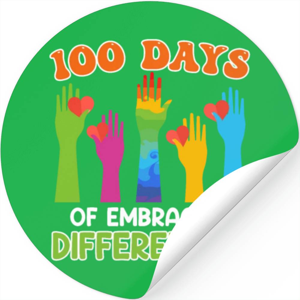 100 Days of Embracing Differences Stickers