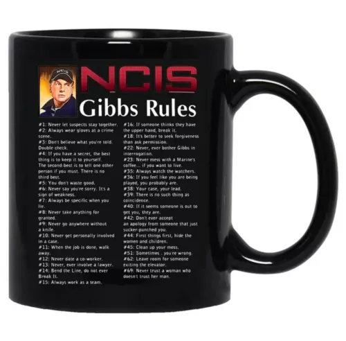 Funny Tv Show NCIS Gibbs Rules Coffee Mug, Gift For Fan, Gift Mug