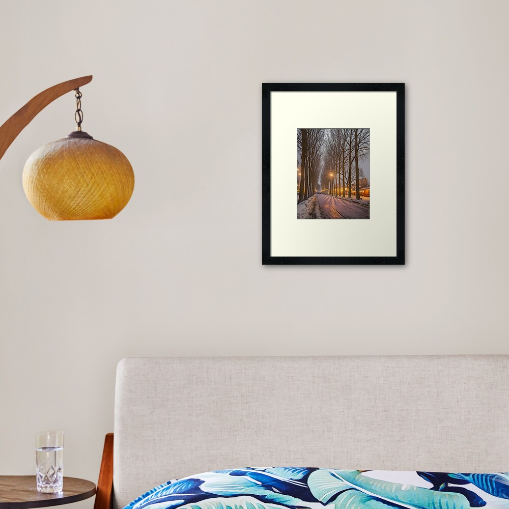 '"Winter splendor: 'Christmas Avenue'" Framed Art Print