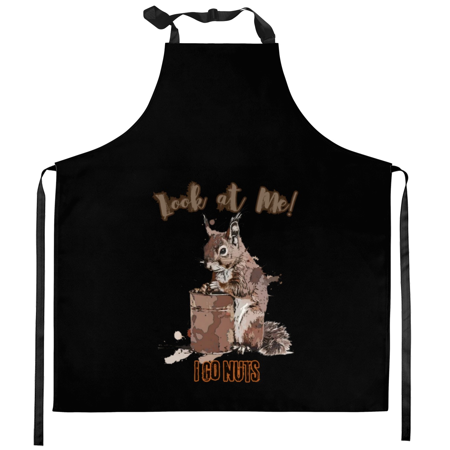 Look at Me! I Go Nuts - Squirrel's Grunge Antics Kitchen Aprons