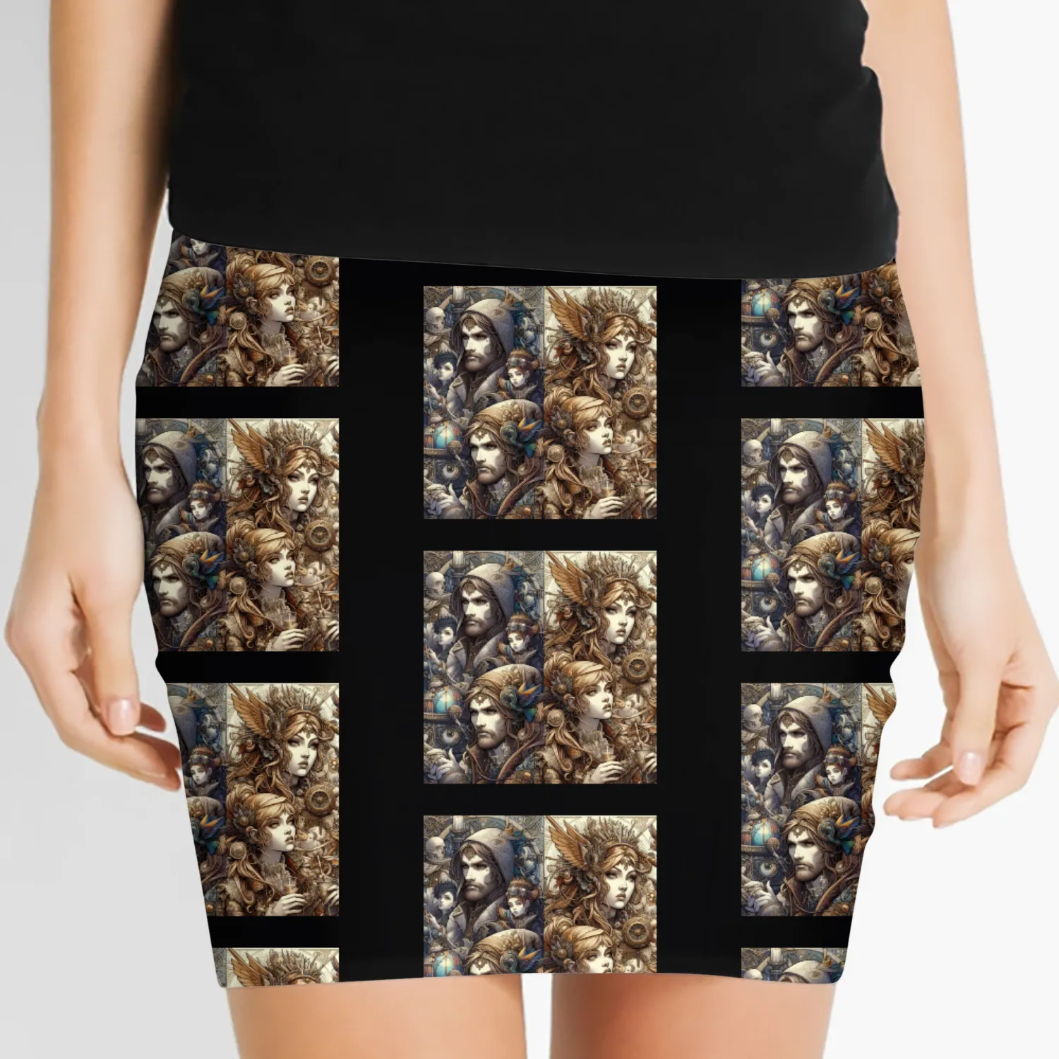 Mechanical Dreams - Steampunk Fantasy Women's Mini Skirts