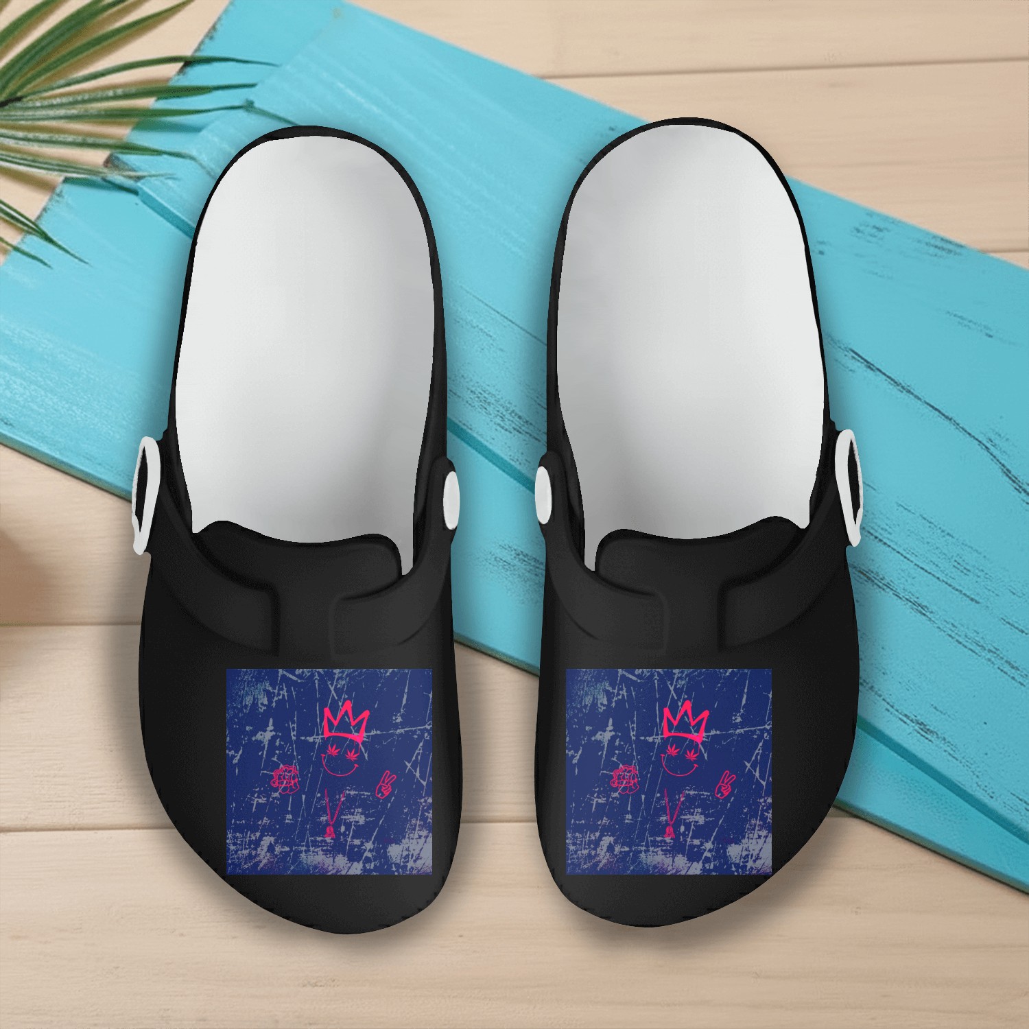 Mr.Za Peace Slip On Clogs
