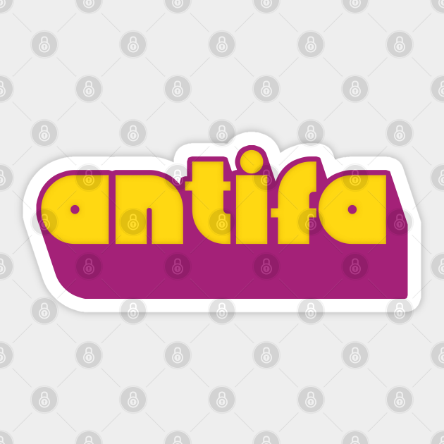 Antifa ///// Anti-Racism Design - Stop Hate - Sticker