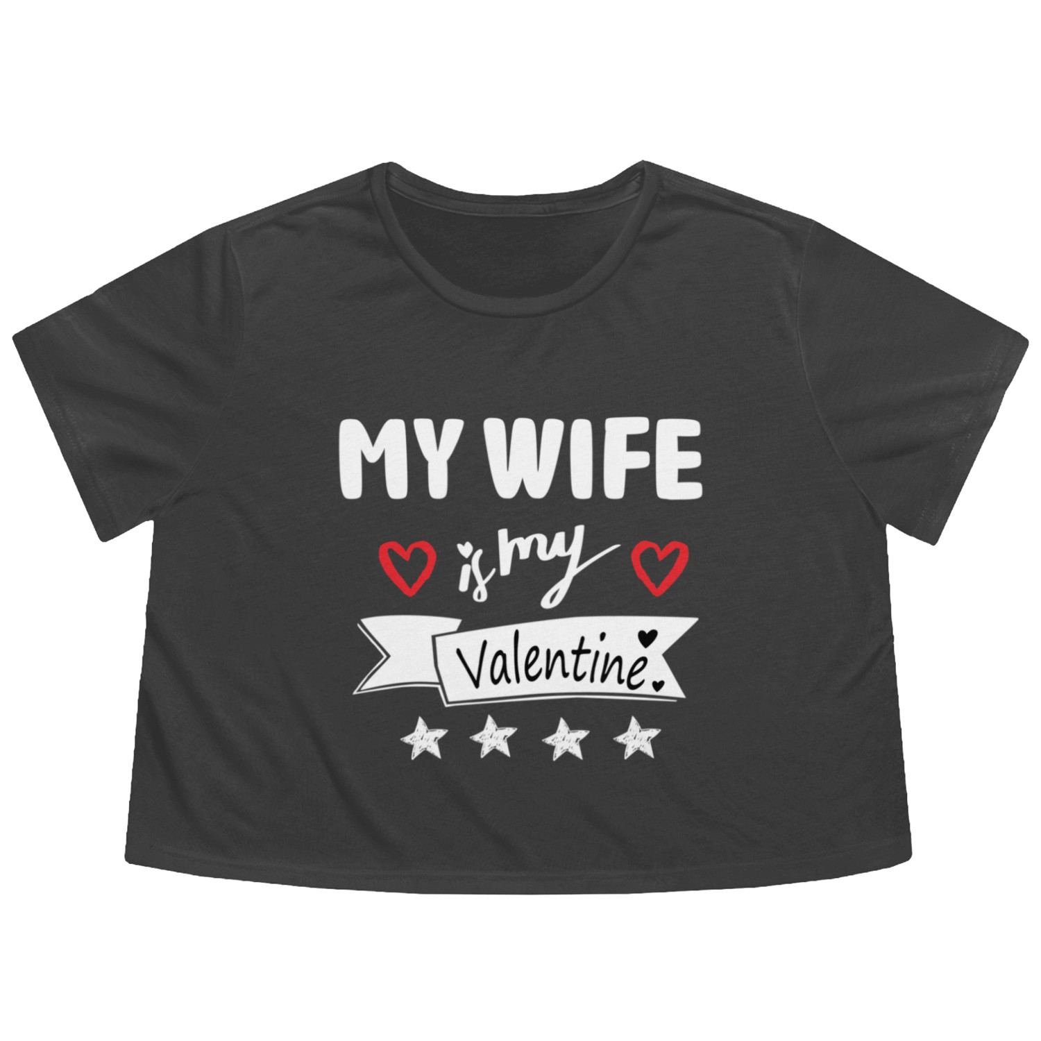 My Wife is My Valentine Valentines Day Gifts coupl Flowy Cropped Tees