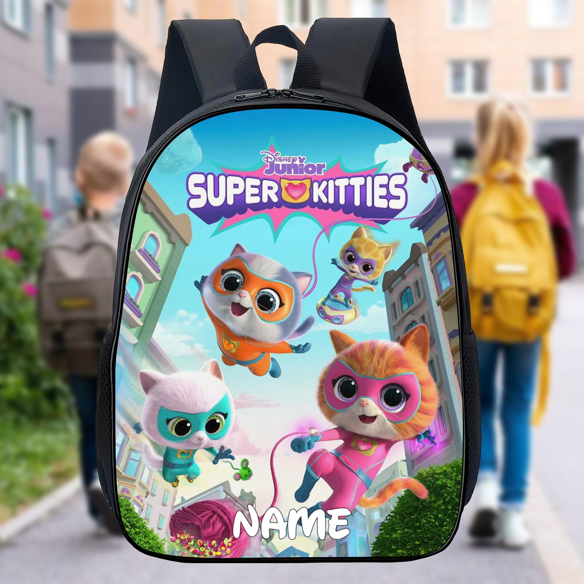 Personalize Bitsy Ginny Niche Backpack, Superkitties Bottle, Sparks Buddy Lunch Bag, Custom Name Fanny Back, Cartoon Movie Waist Bag