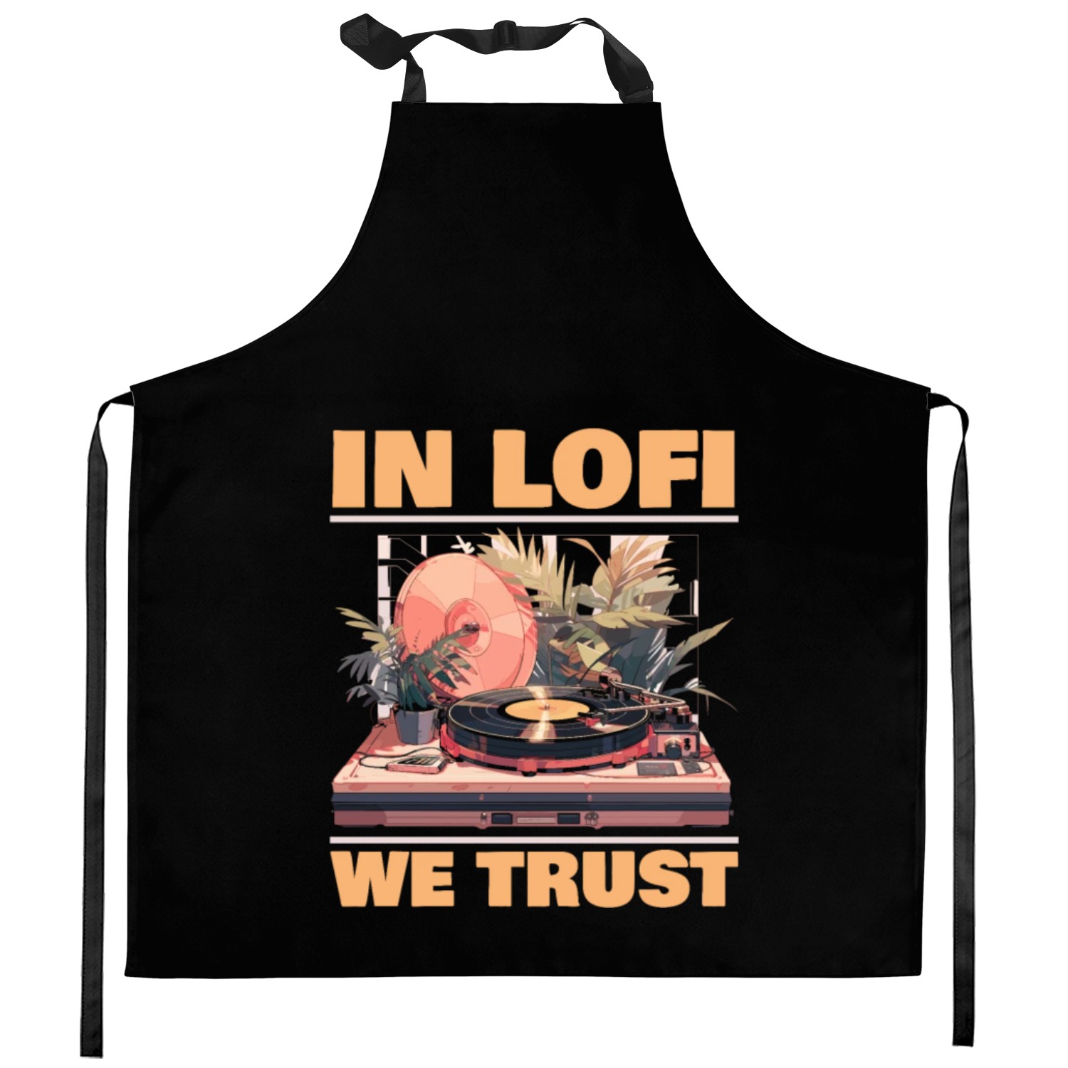 Lofi Music Lover Low Fidelity Japanese Aesthetic Kitchen Aprons