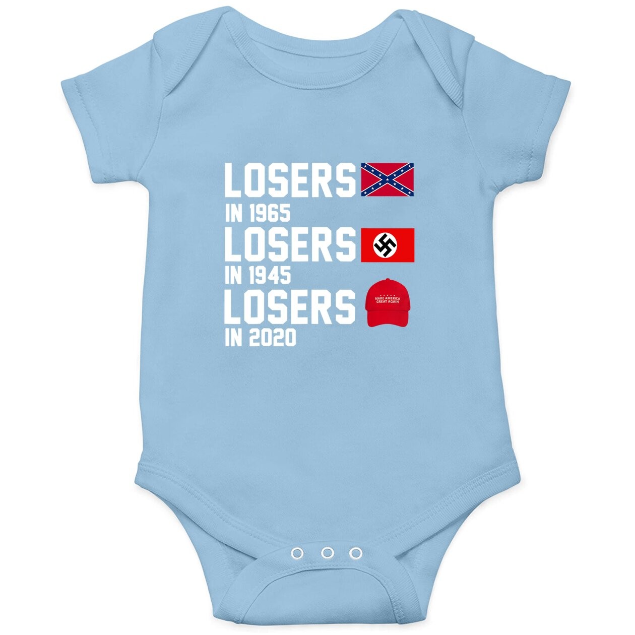 Losers In 1865 Losers In 1945 Losers In 2020 Baby Bodysuit