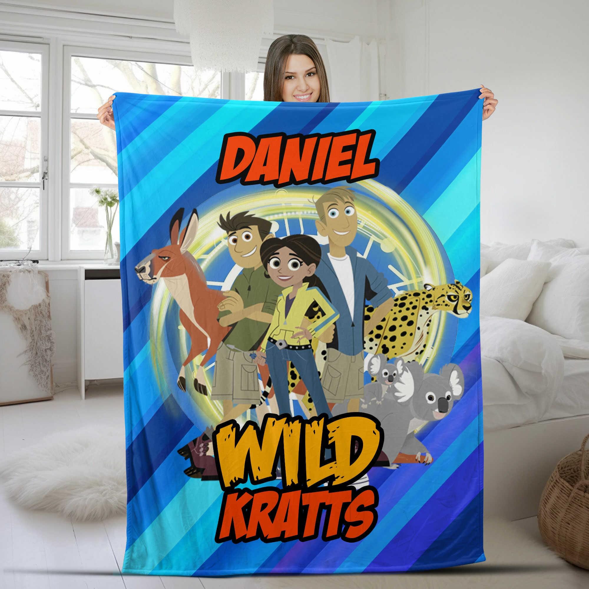 Personalized Wild Kratts Velvet Blanket/Custom Name Wild Kratts Blanket/Wild Kratts Cartoon Blanket/Christmas Gift/Birthday Gifts