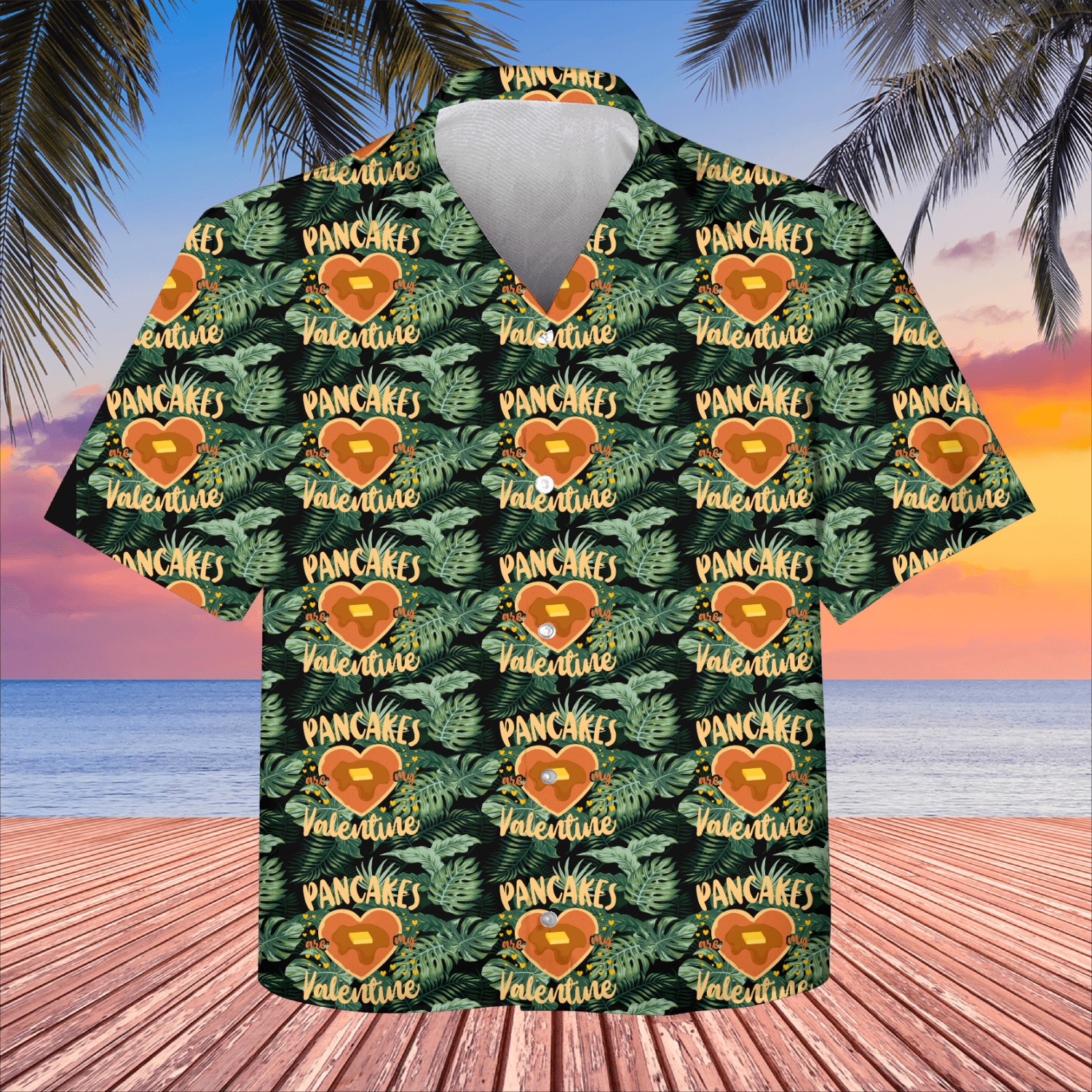Pancake Lover Kids Valentines Day Kids Hawaiians