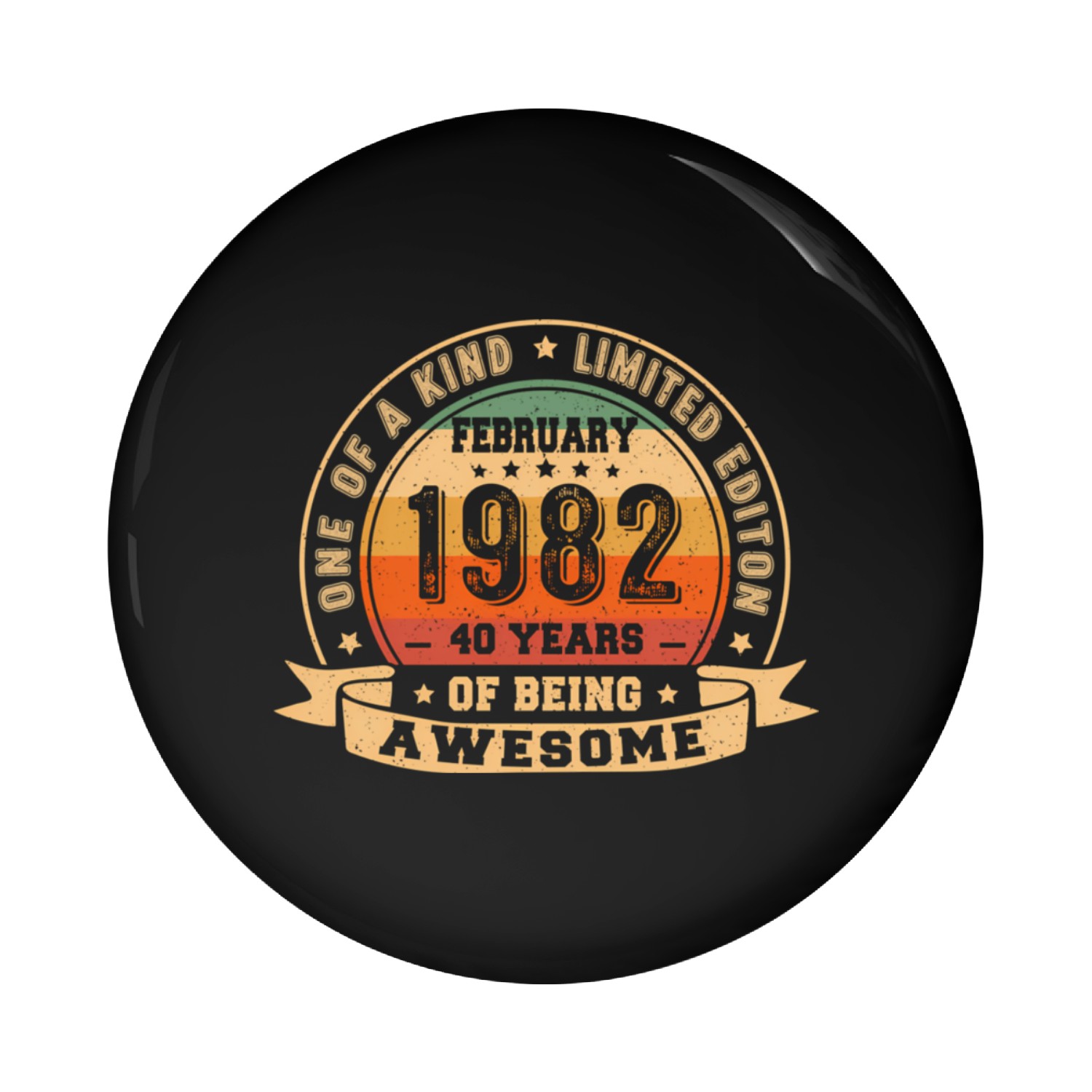 February 1982 40th 40 Awesome 1982 Pin Buttons