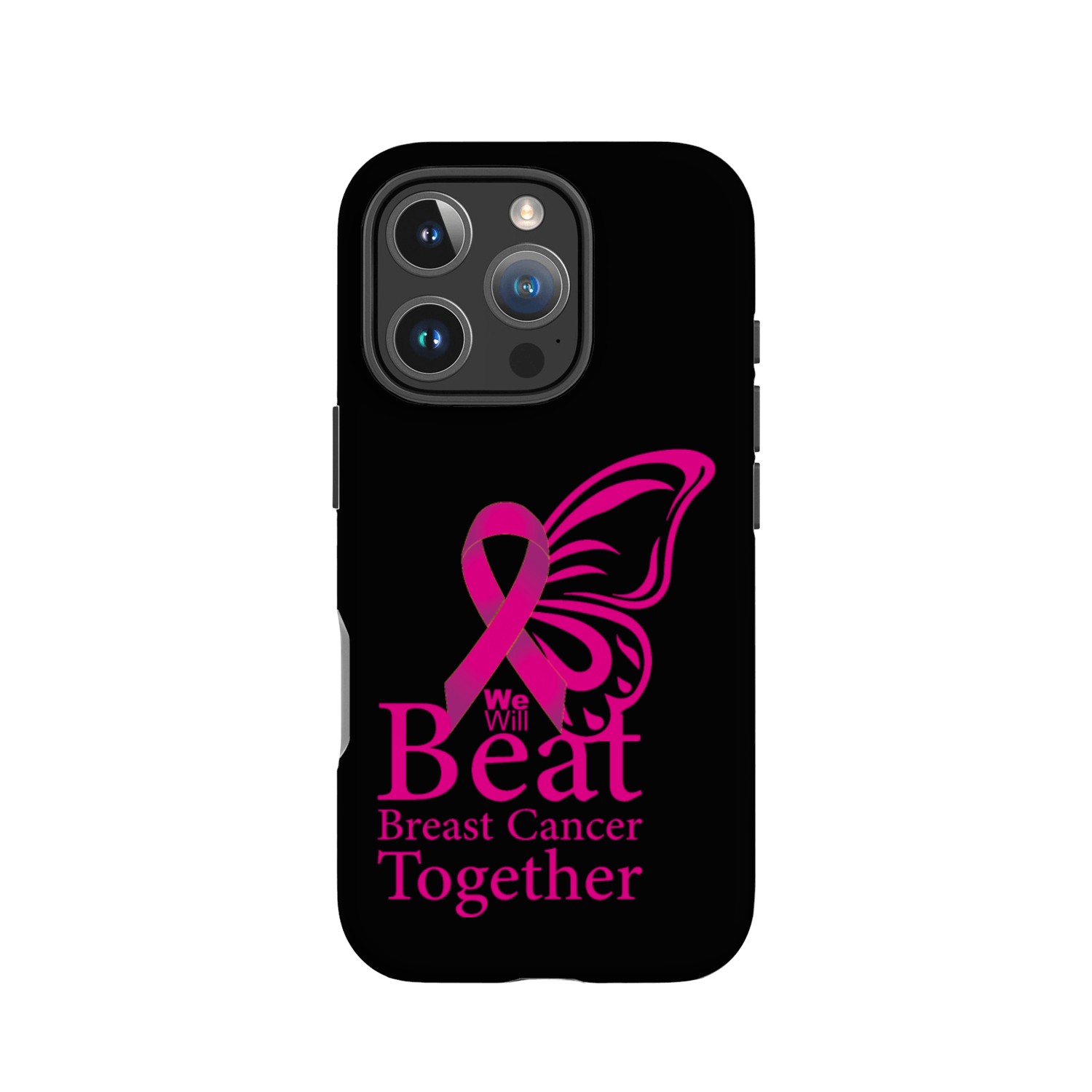 We will beat breast cancer together IPhone Cases