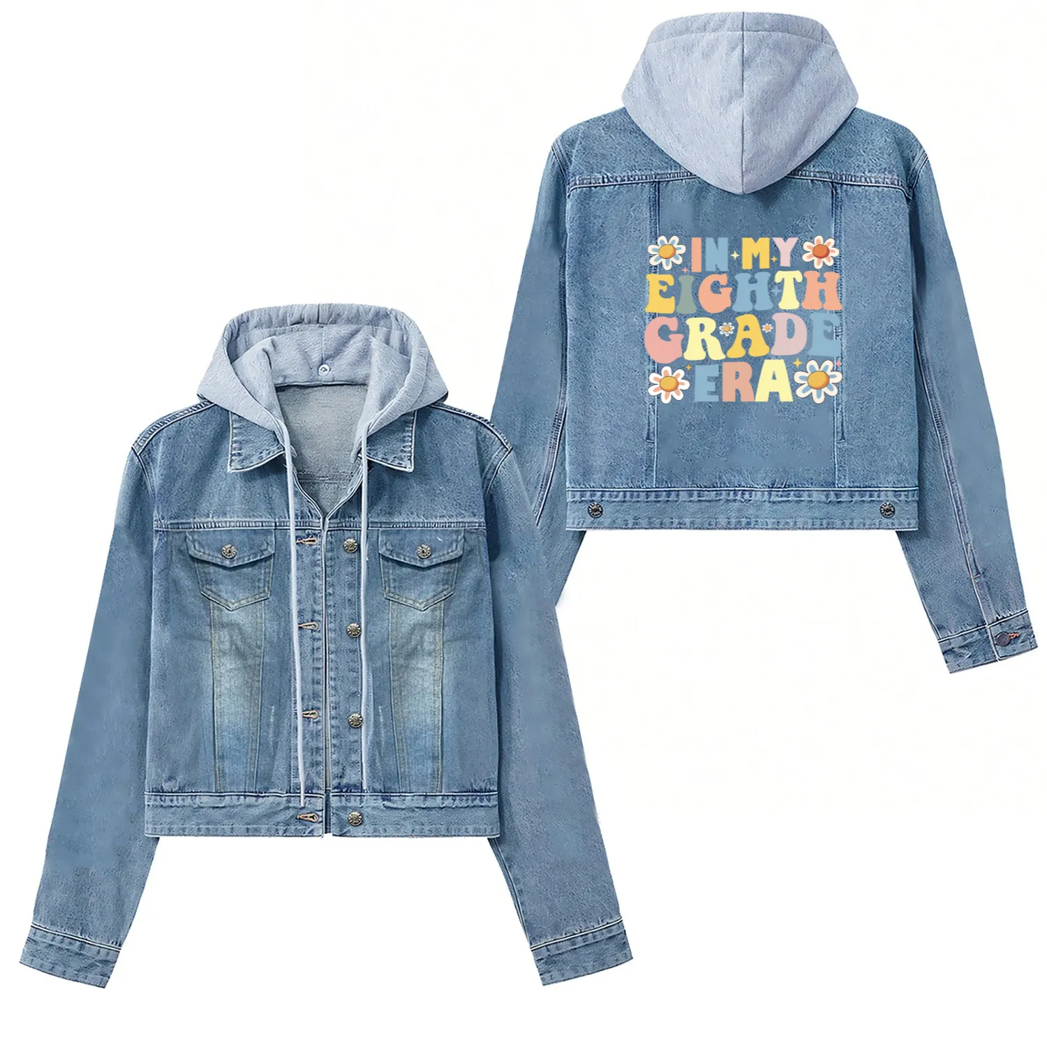 Teacher Students In My 8th Eighth Grade Era Women's Denim Jackets