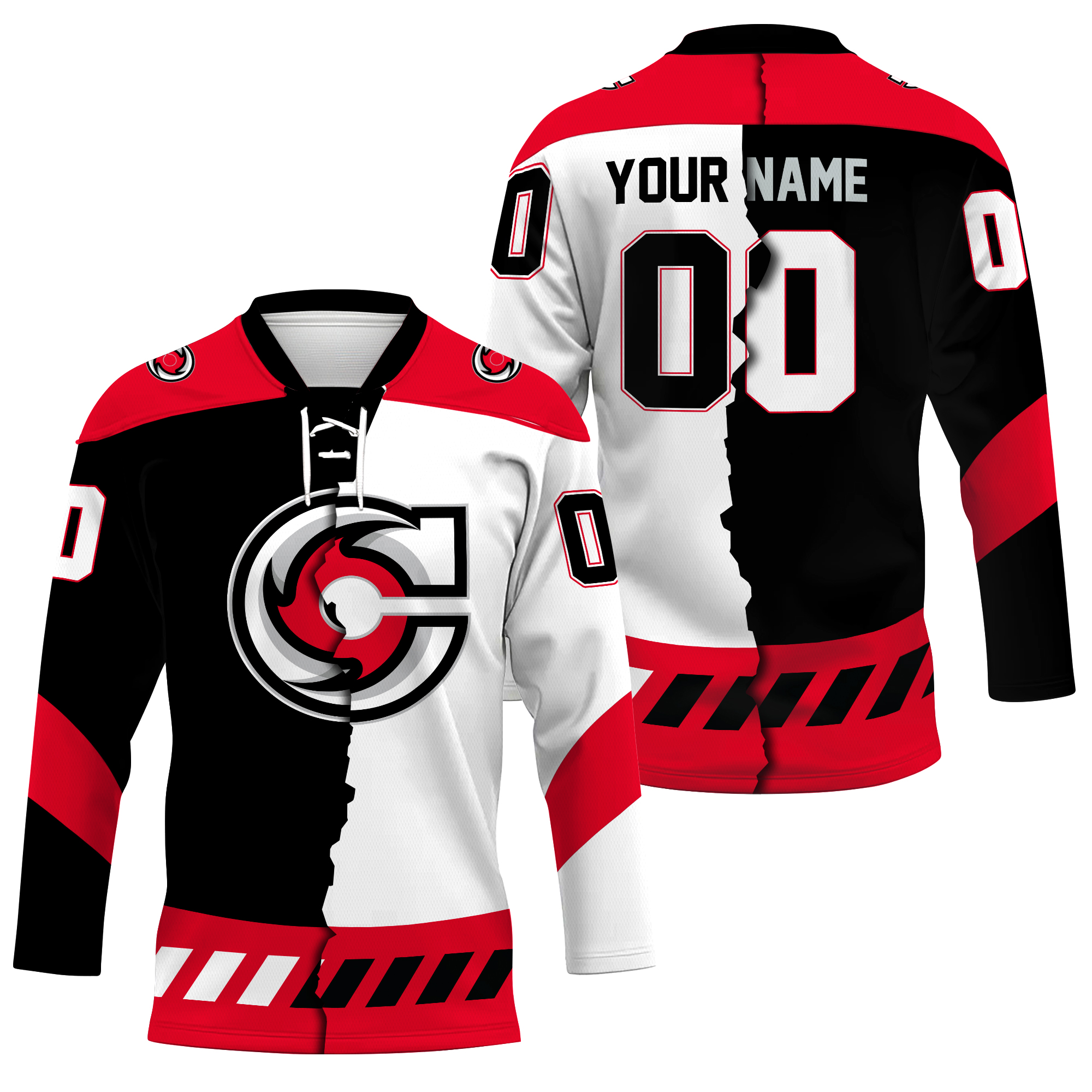 Personalize Cincinnati Cyclones Mix Design Lace Hockey Shirt Men's Fan Gear Gift