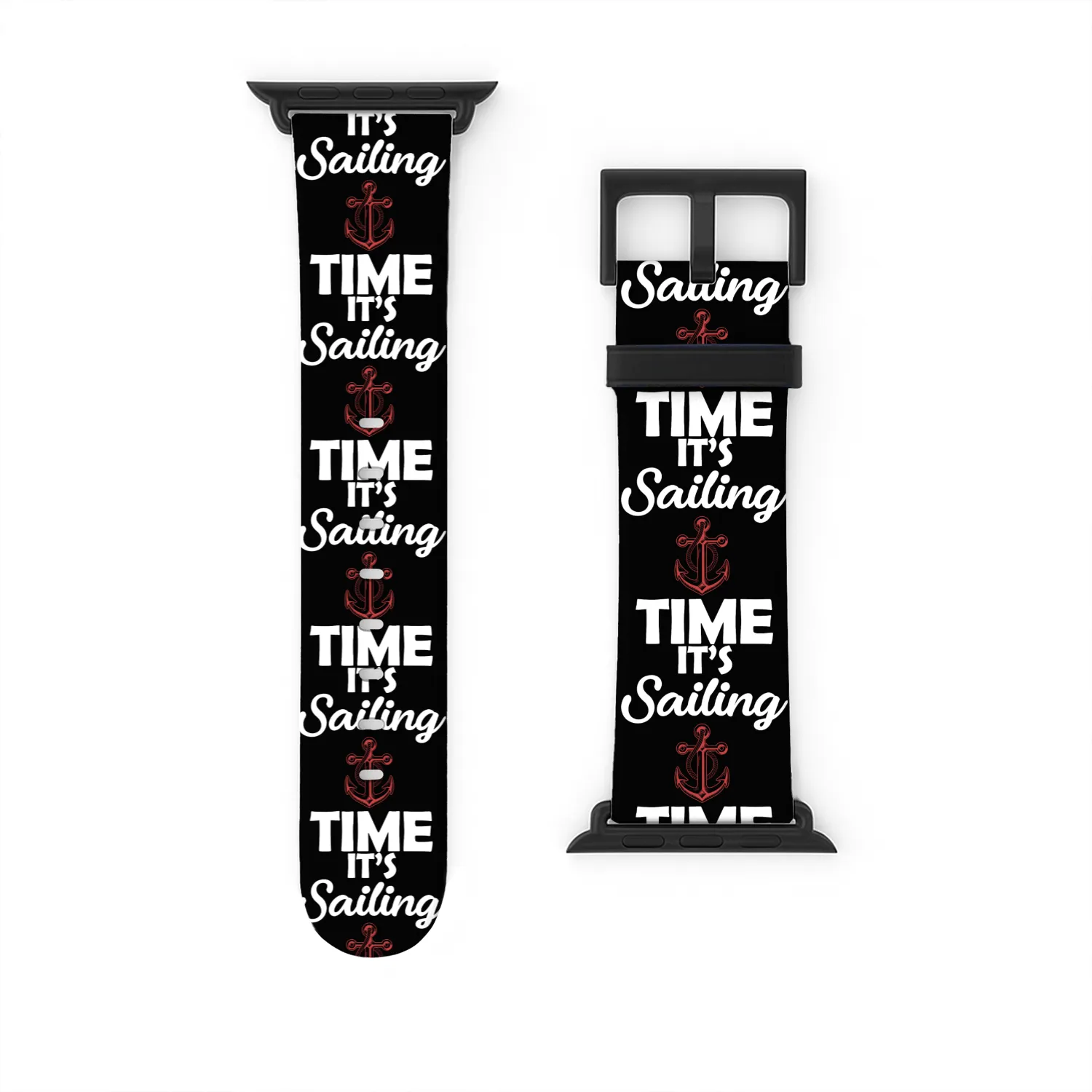 It's Sailing Time Yachting Pontoon Boating Nauti Watch Bands For Apple Watch