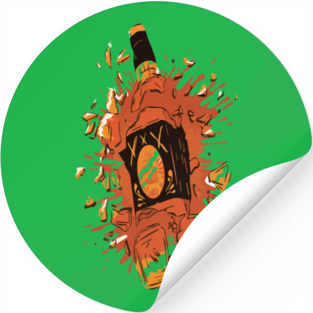 Broken Liquor Bottle Stickers